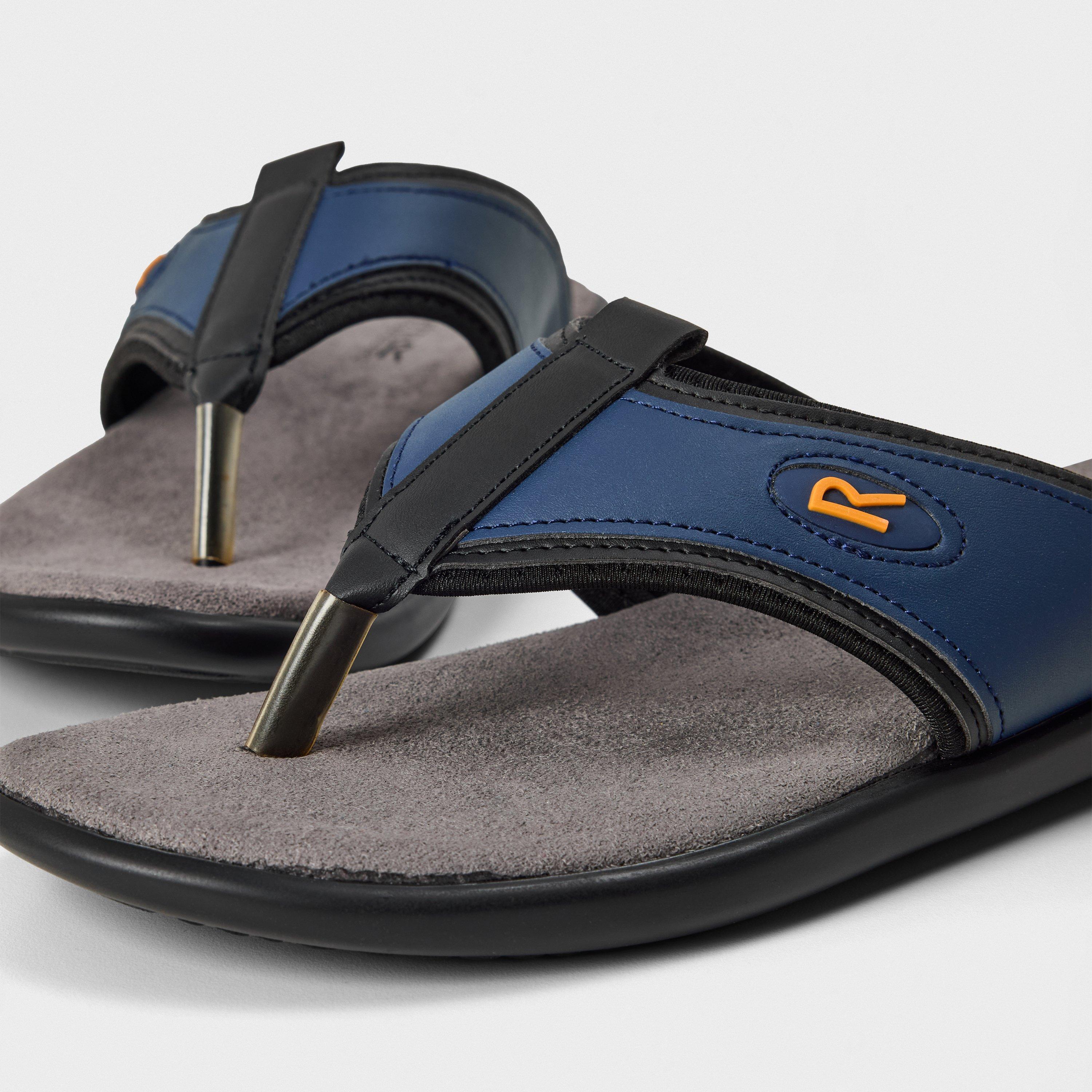 Navy/Grey - Regatta - Travis Flat Sandal - 3