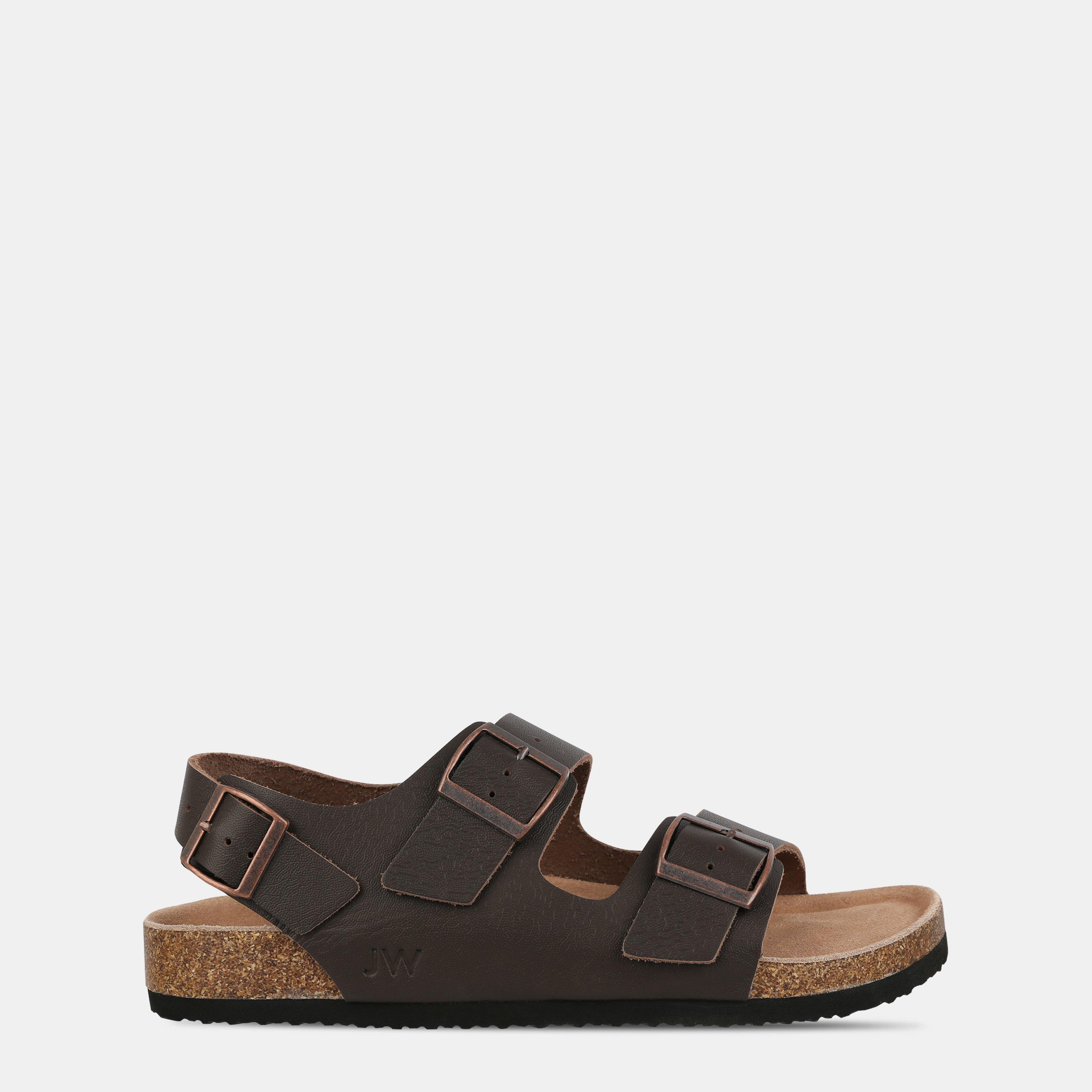 Jack Wills Men's Leather Slip On Flat Sandals - Brown - 11 (46)
