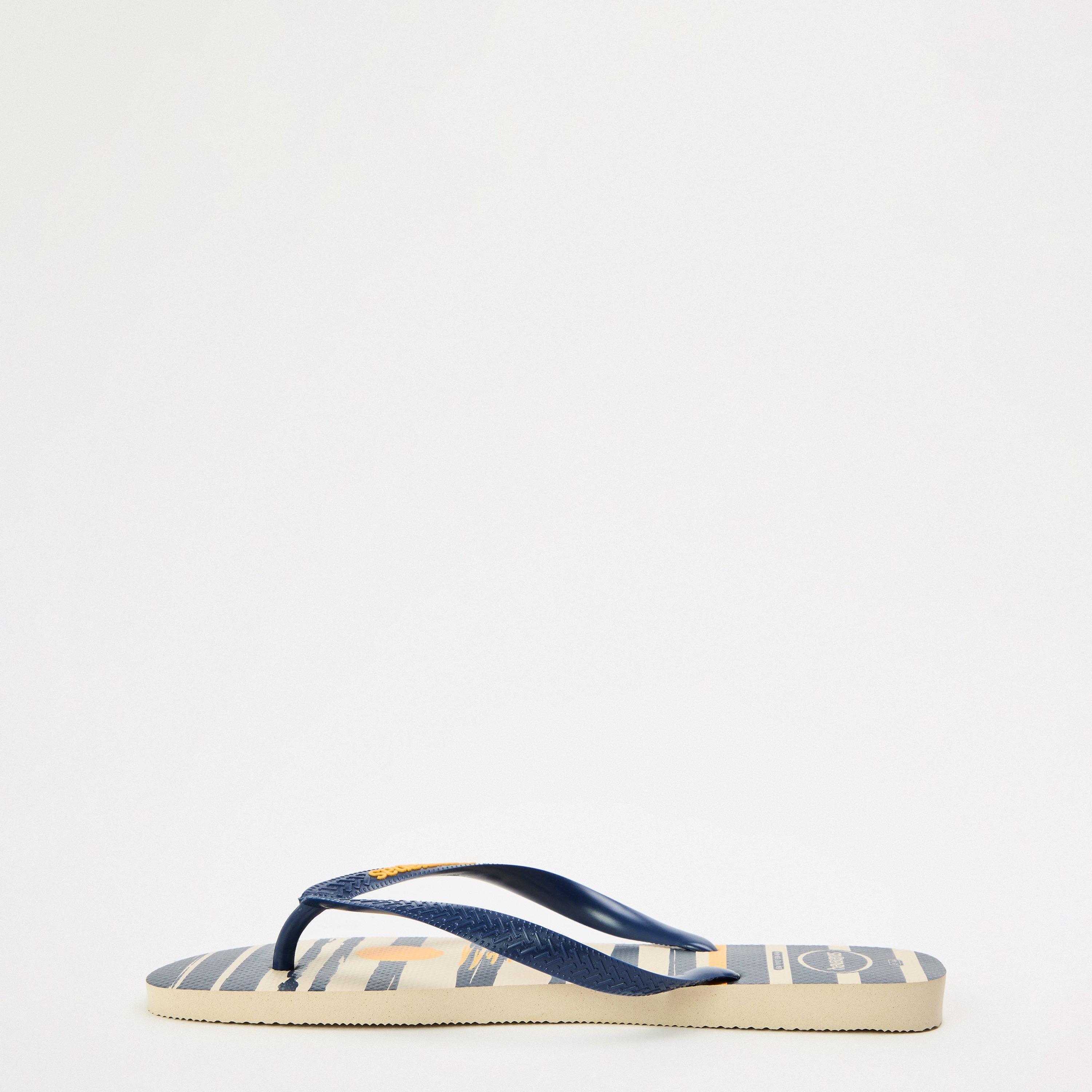 Beige/Navy - Havaianas - Hav. Top Nautical Navy Blue/White/N Flip Flops Mens - 2