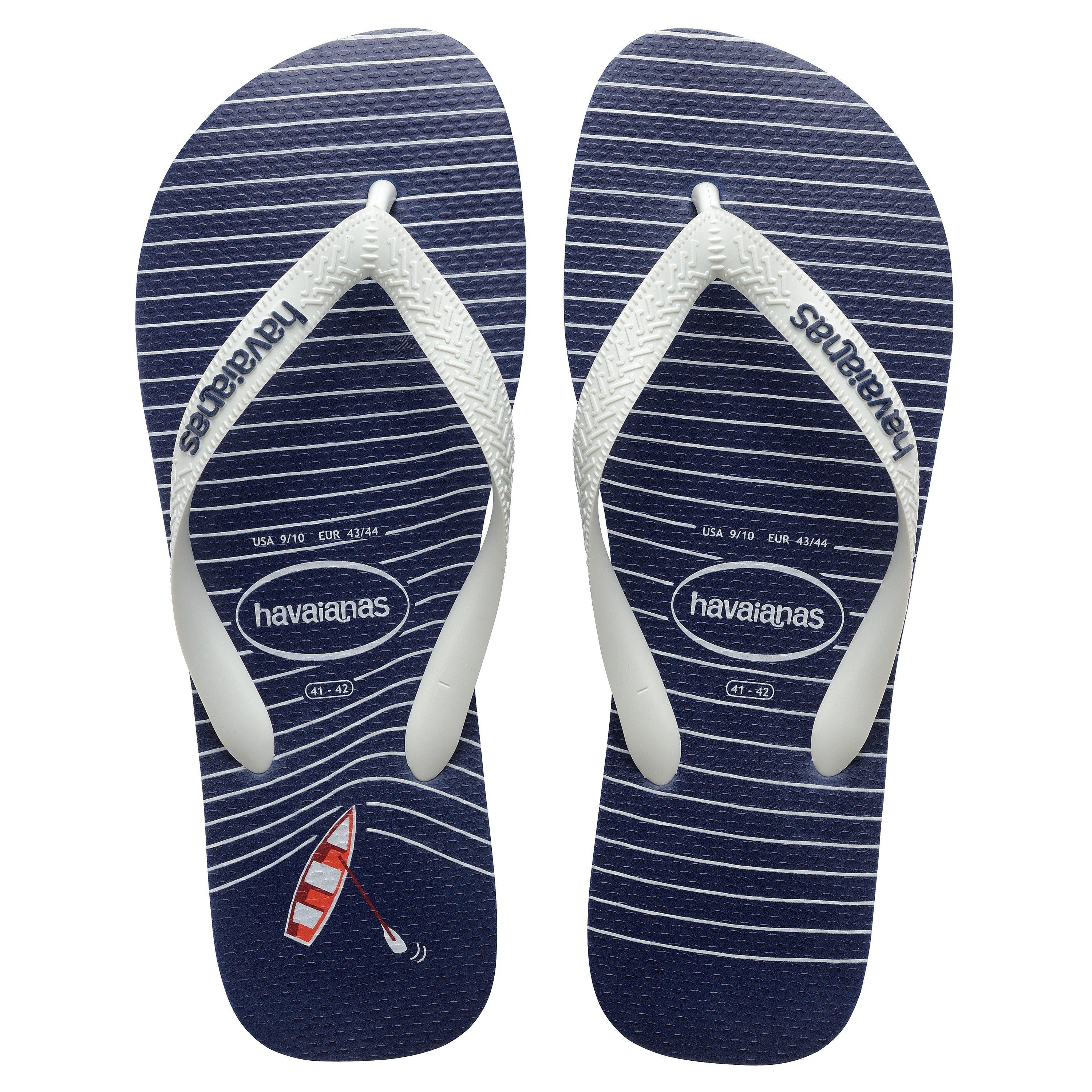 Navy Blue - Havaianas - Hav. Top Nautical Navy Blue/White/N Flip Flops Mens - 3