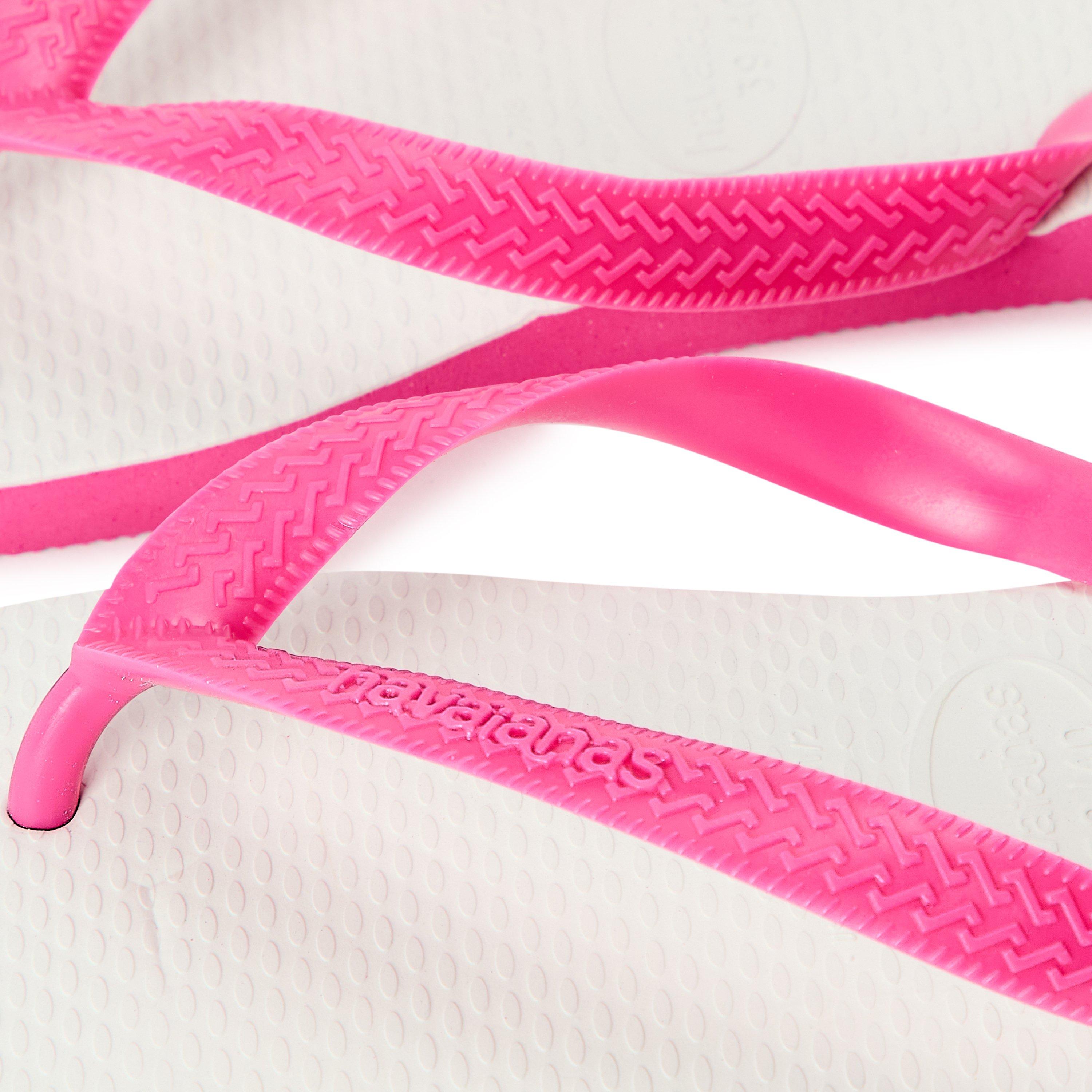 White/Pink - Havaianas - Hav. Tradicional Black 39/40 Flip Flops Unisex Adults - 3