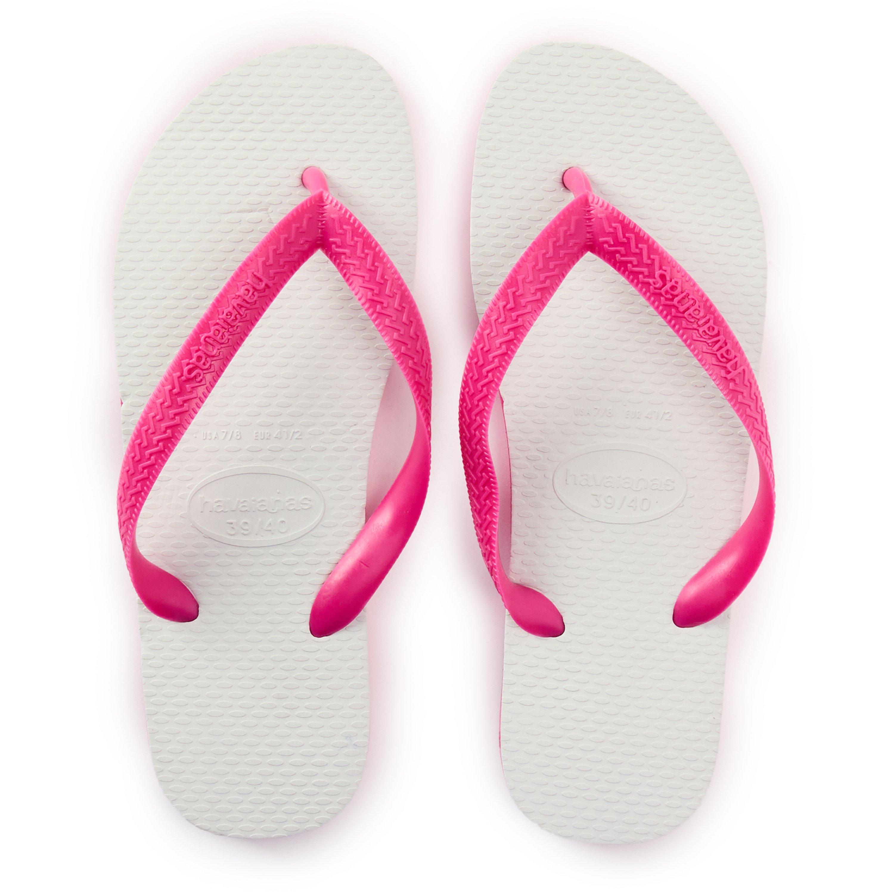 White/Pink - Havaianas - Hav. Tradicional Black 39/40 Flip Flops Unisex Adults - 4