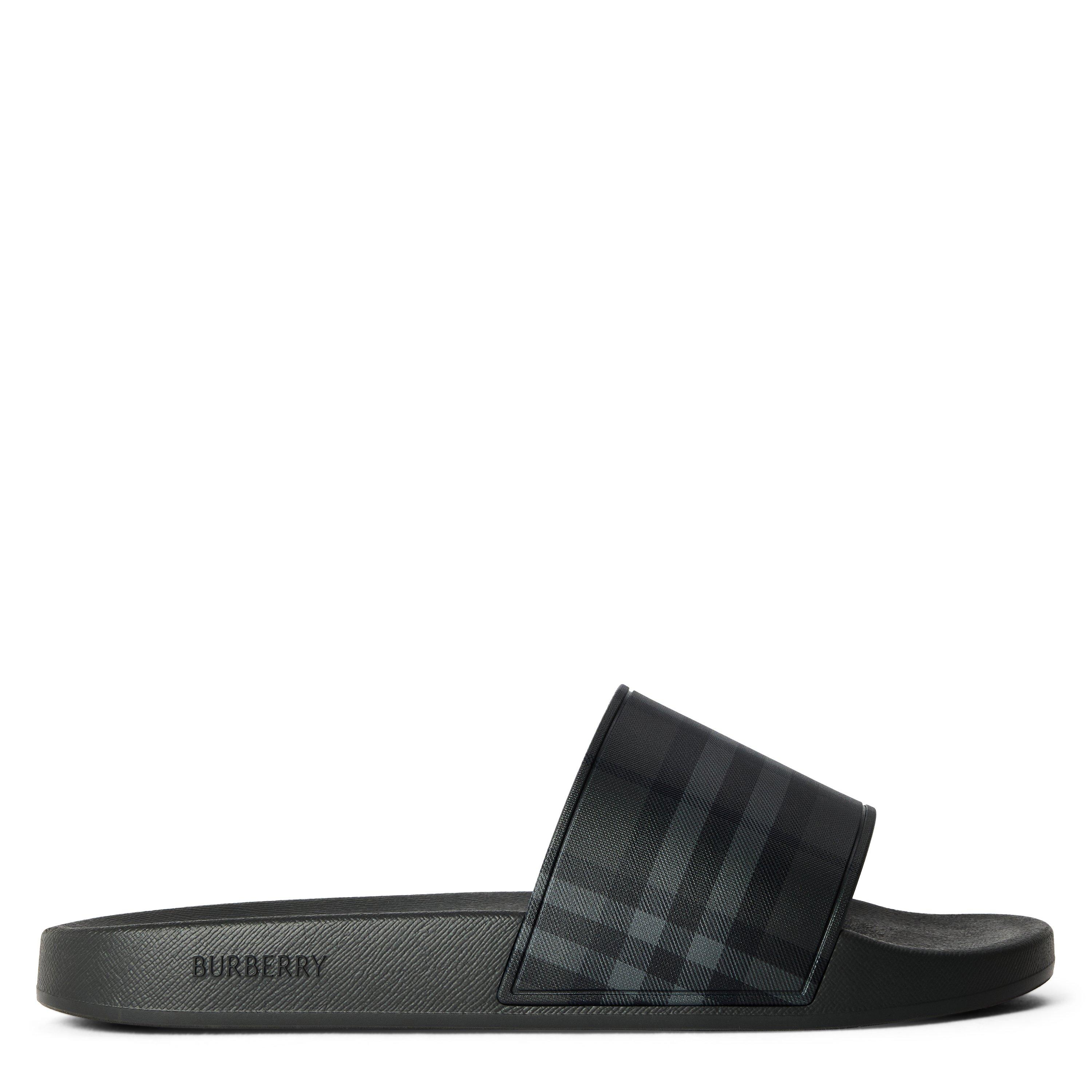 Burberry Men's Check Furley Logo Sliders