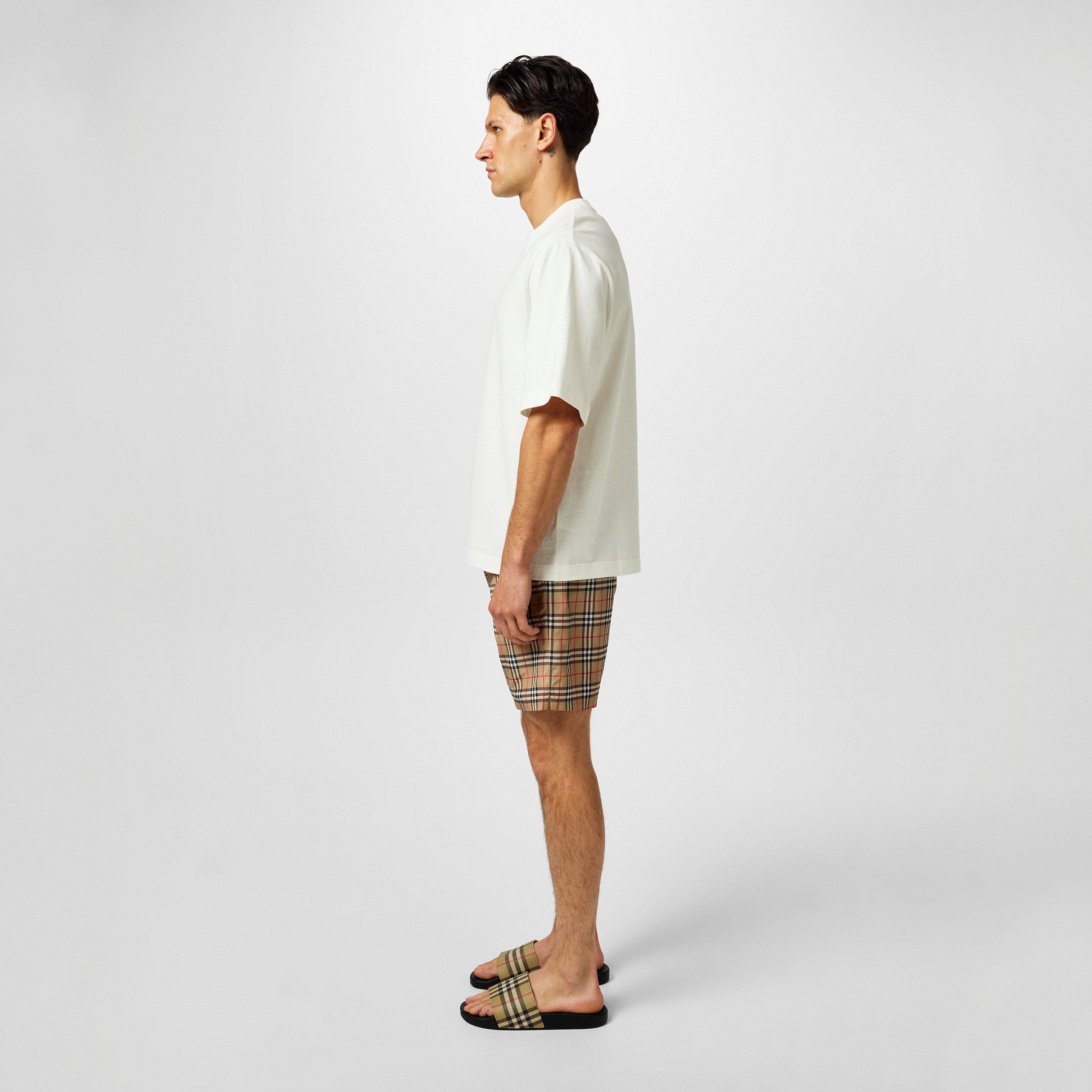 Archive Beige - Burberry - Men's Check Furley Logo Sliders - 6