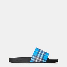 Burberry Men's Check Furley Logo Sliders