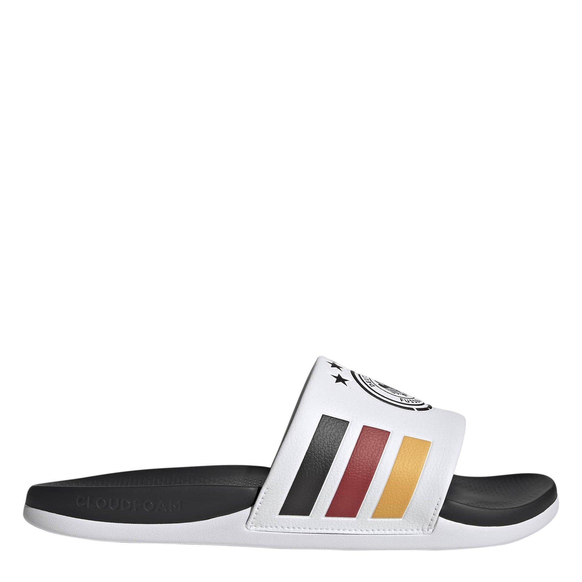 White/Black/Gld - adidas - Men's Pool Sliders - 1