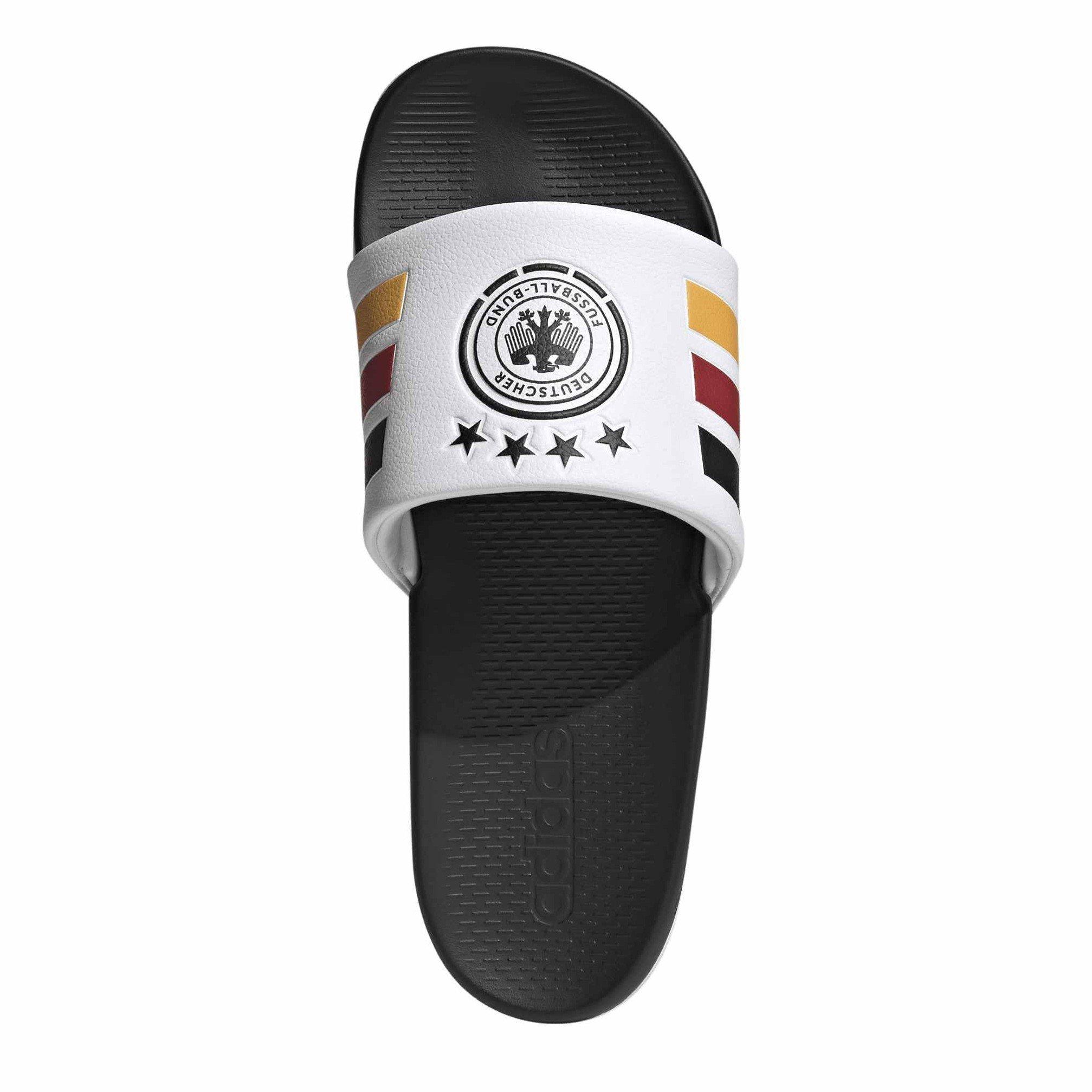 White/Black/Gld - adidas - Men's Pool Sliders - 5