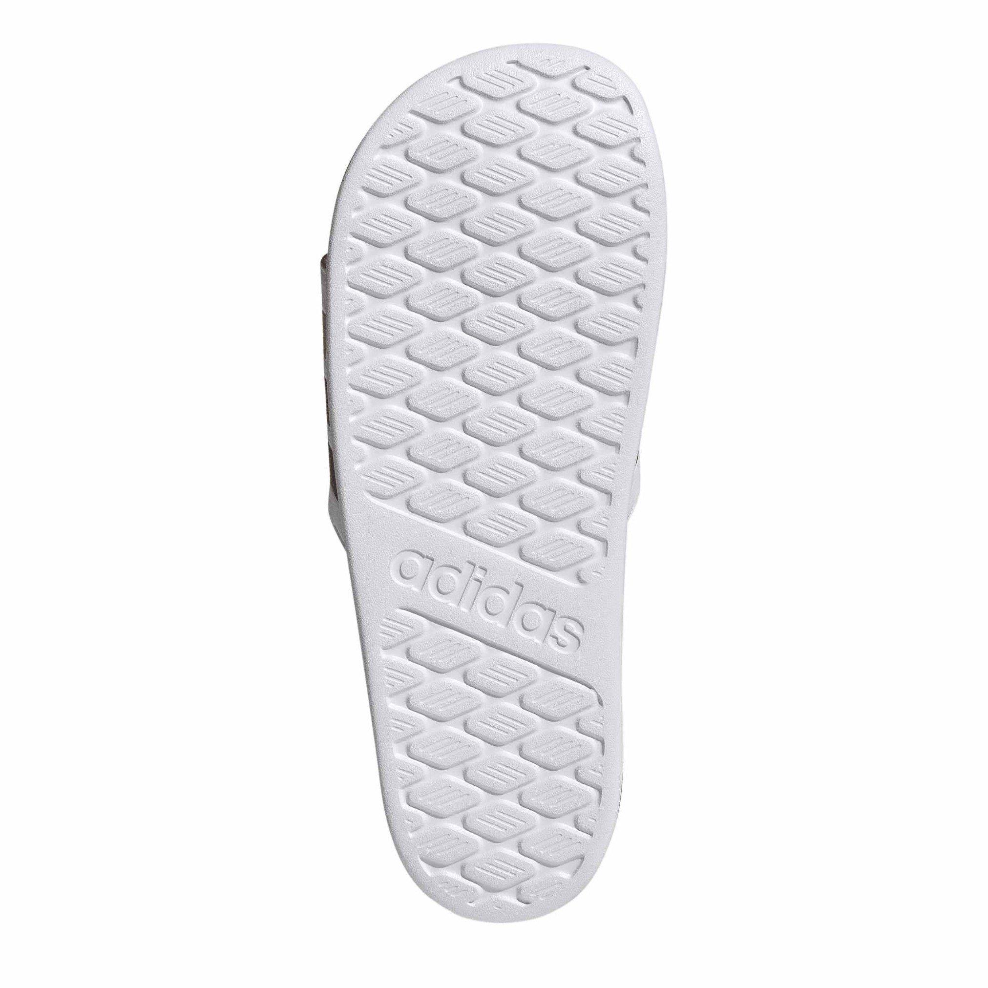 White/Black/Gld - adidas - Men's Pool Sliders - 6