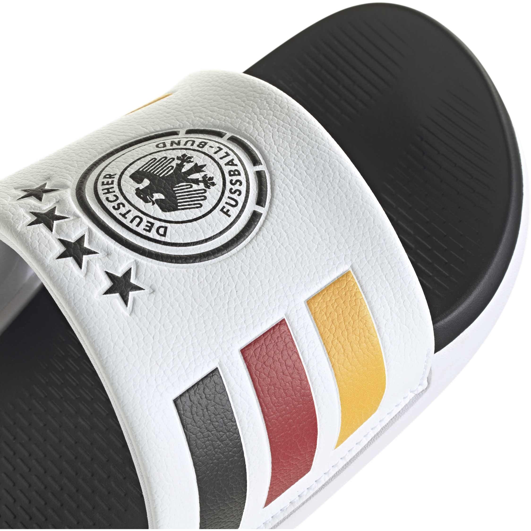 White/Black/Gld - adidas - Men's Pool Sliders - 8