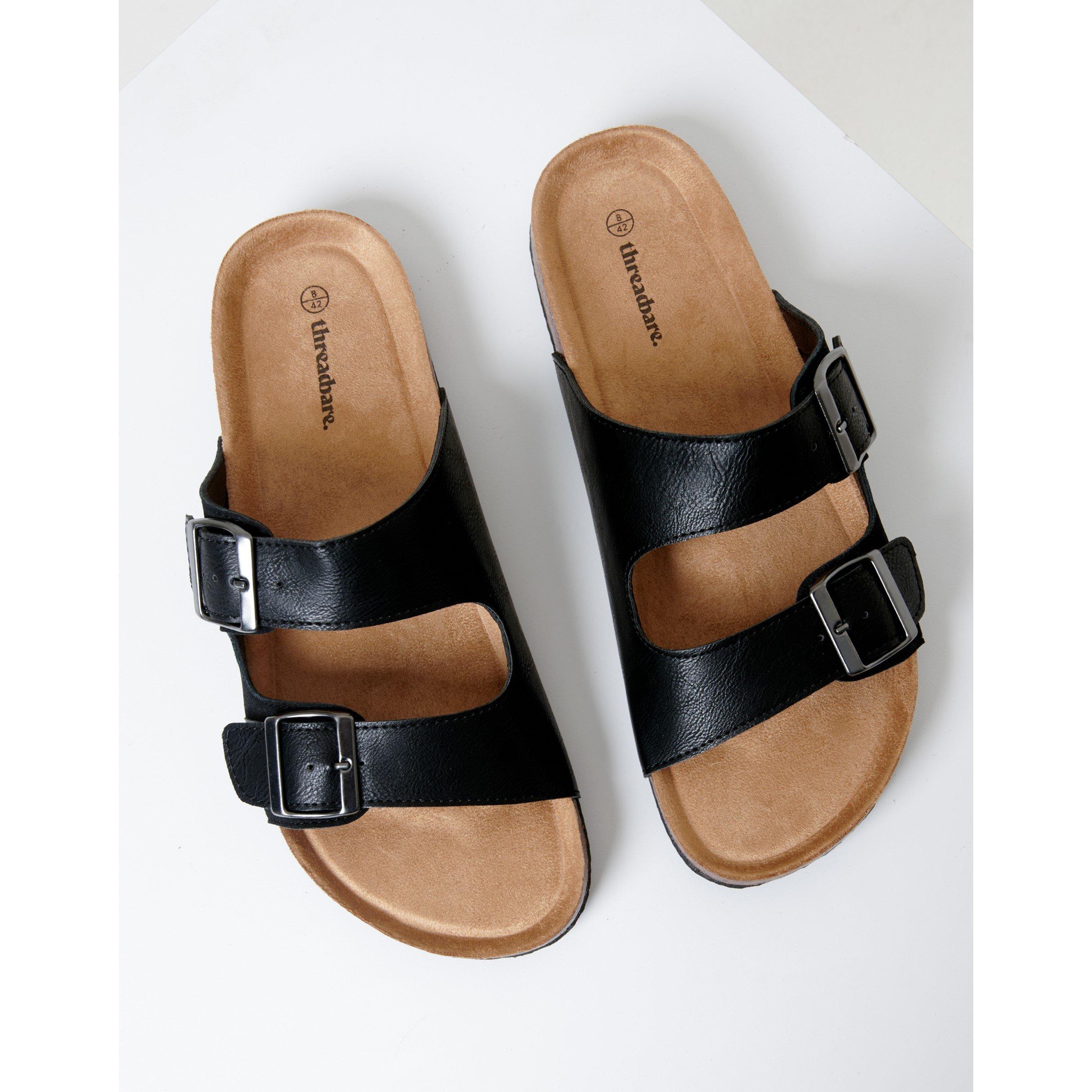 Black - Threadbare - Men's Atticus Flat Sandal - 3