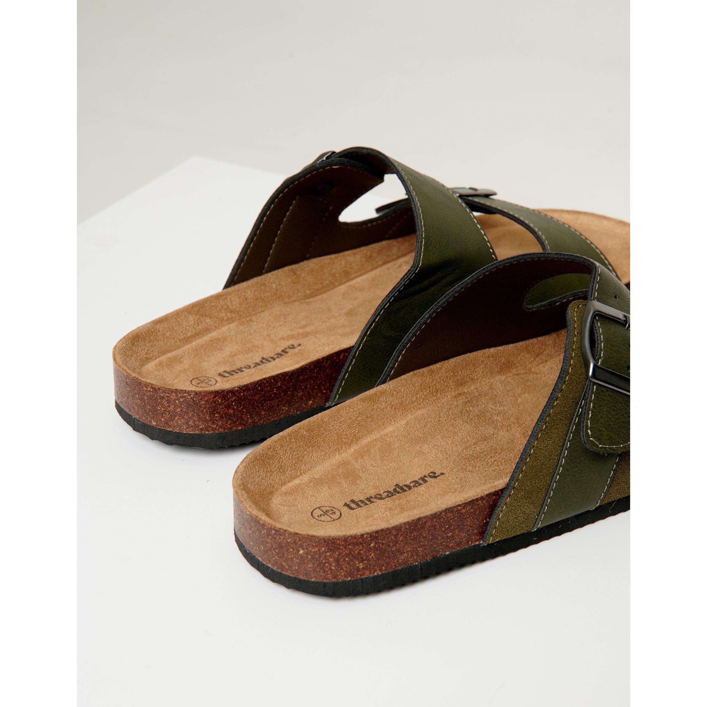 Khaki - Threadbare - Atticus Flat Sandal - 4