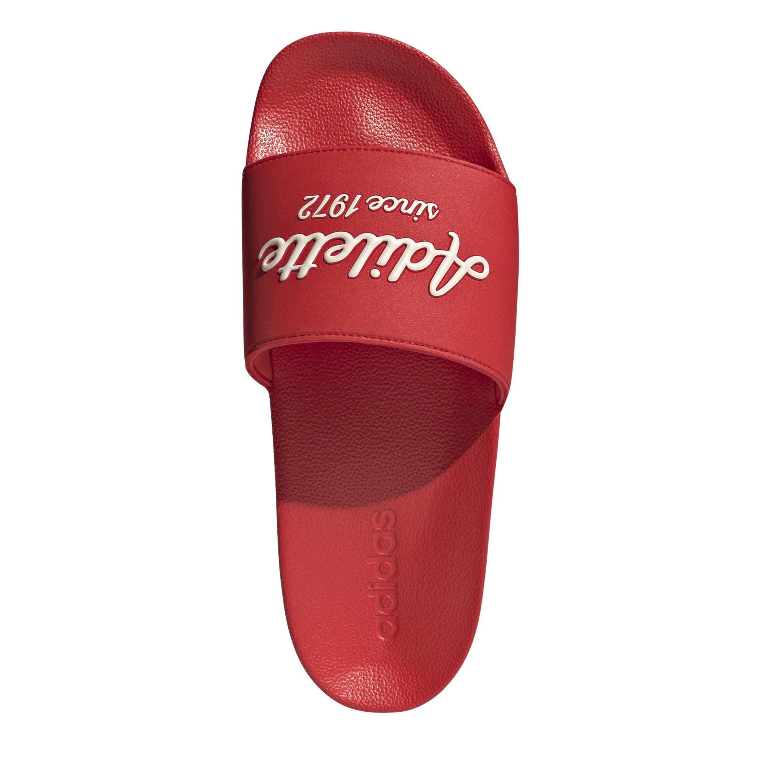 Rouge vif/blanc - adidas - Unisex Adults Adilette Shower Sliders - 5