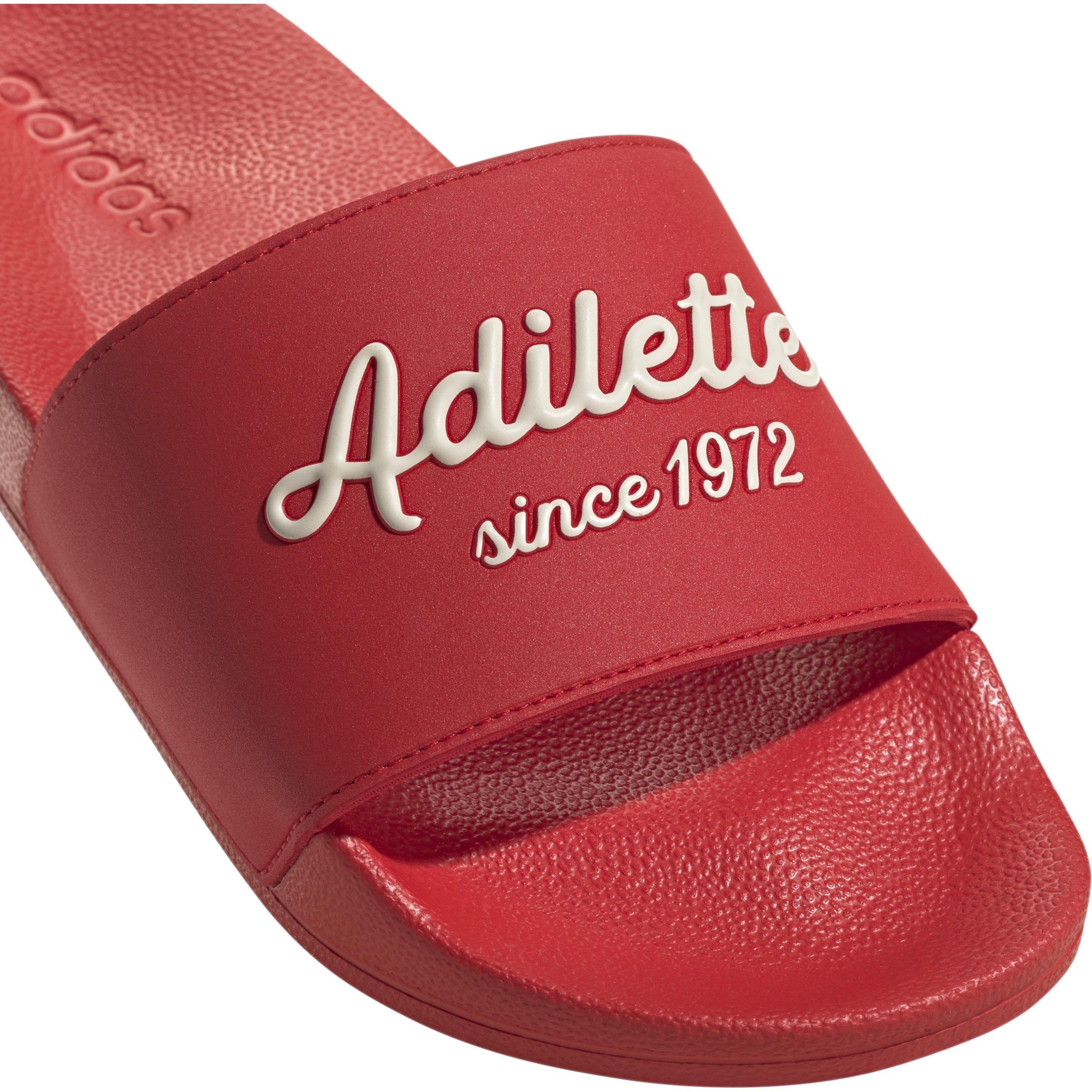 Rouge vif/blanc - adidas - Unisex Adults Adilette Shower Sliders - 7