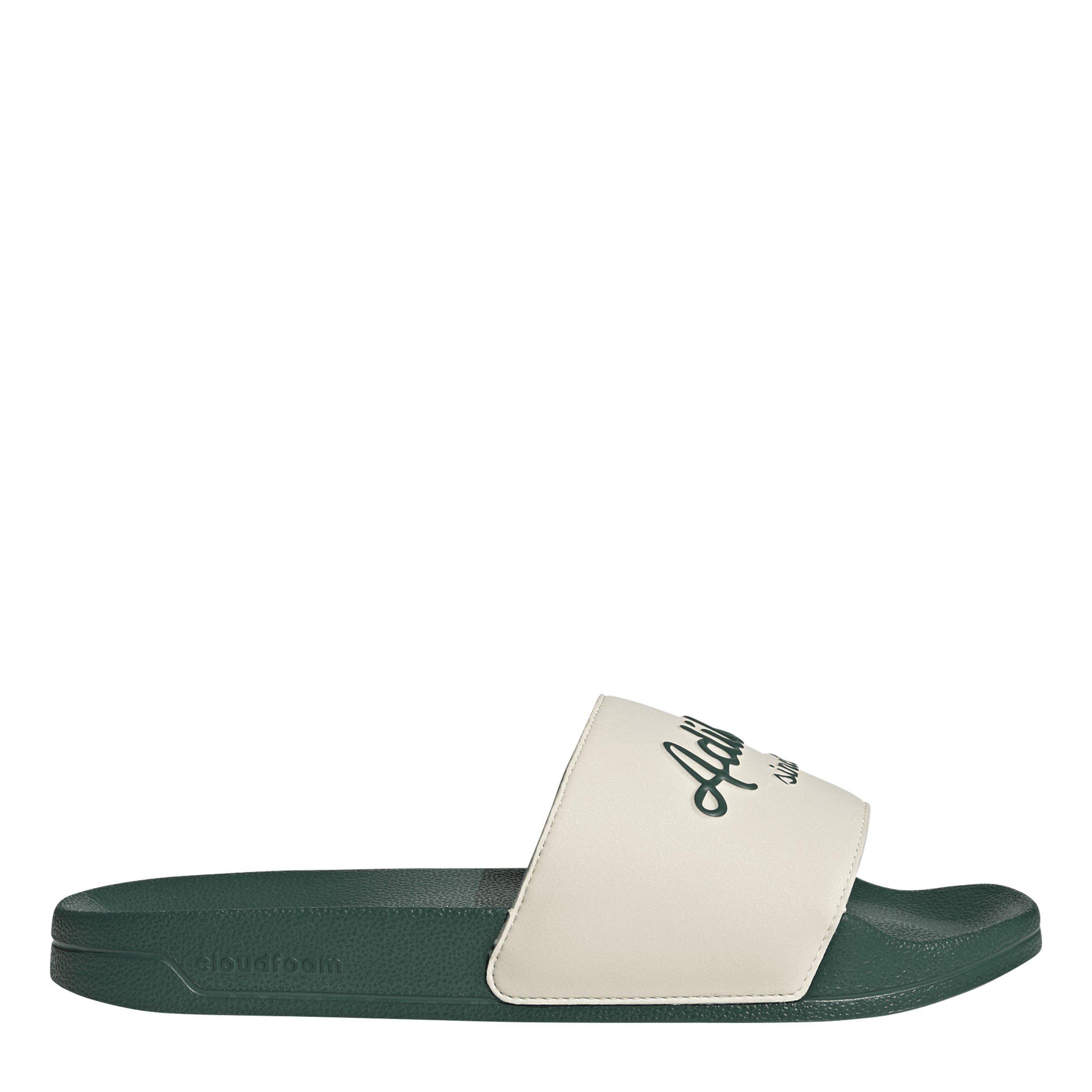 Wit/Groen - adidas - Unisex Adults Adilette Shower Sliders - 1