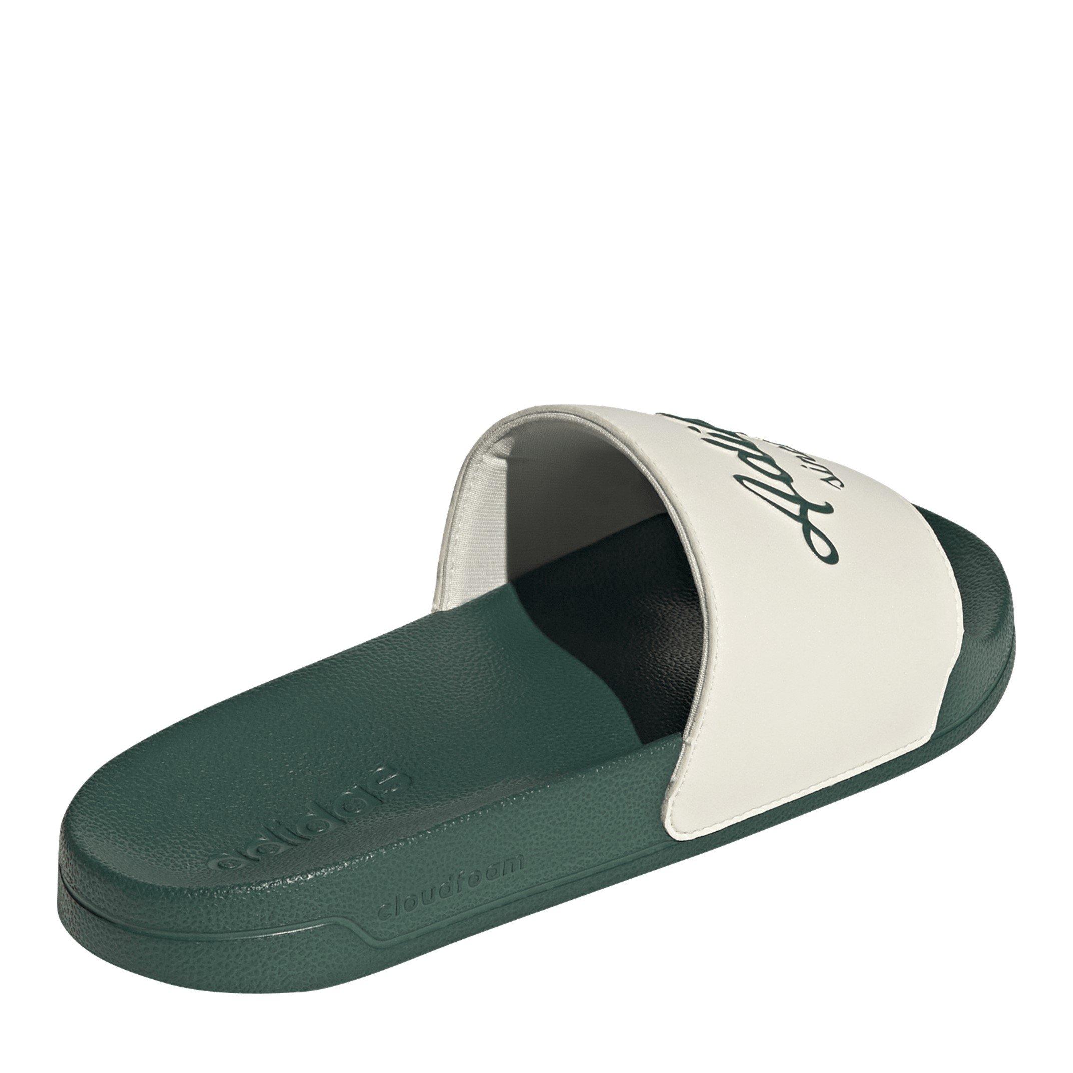 Blanco/Verde - adidas - Adults Adilette Shower Sliders - 4