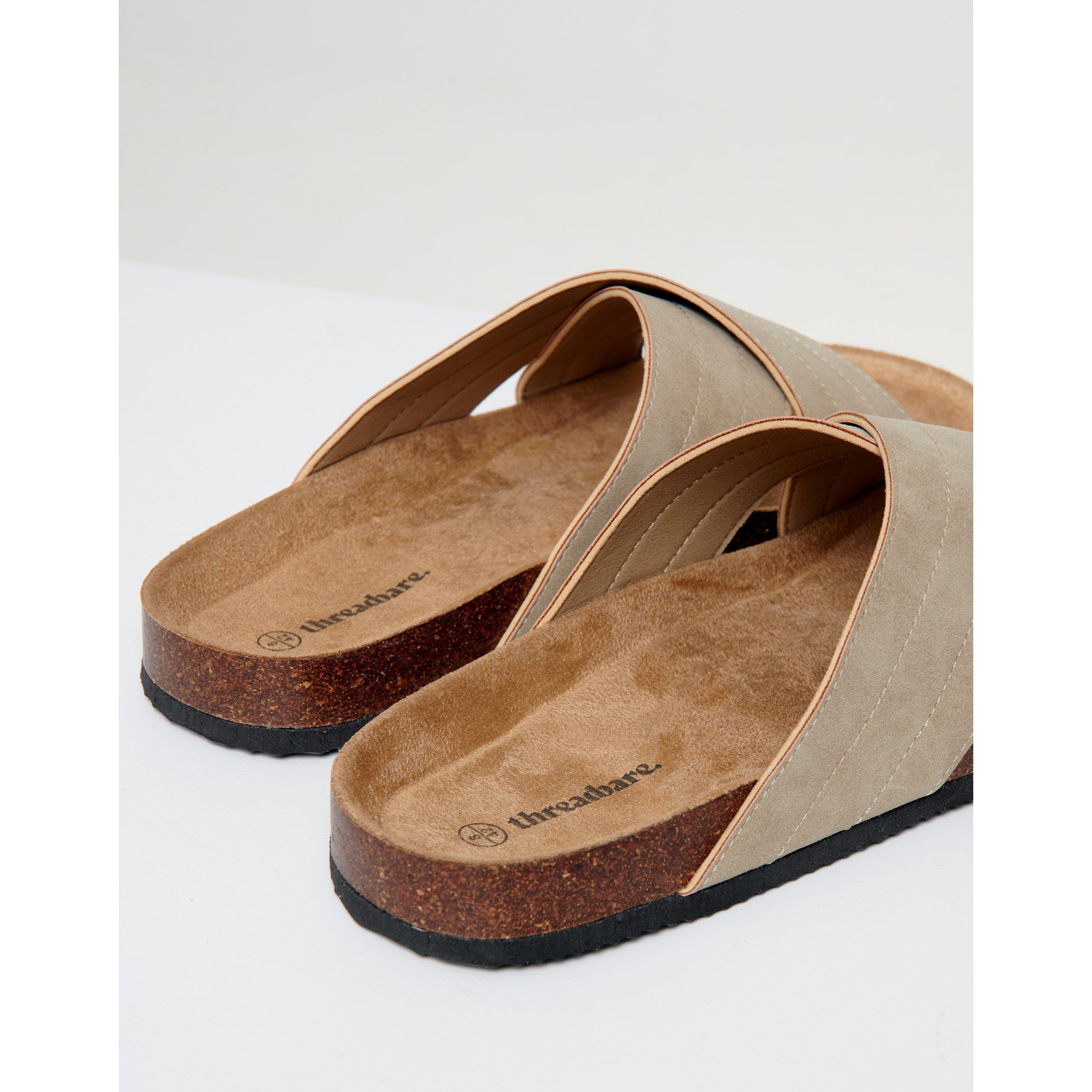 Bež - Threadbare - Men's Atlante Flat Sandal - 4