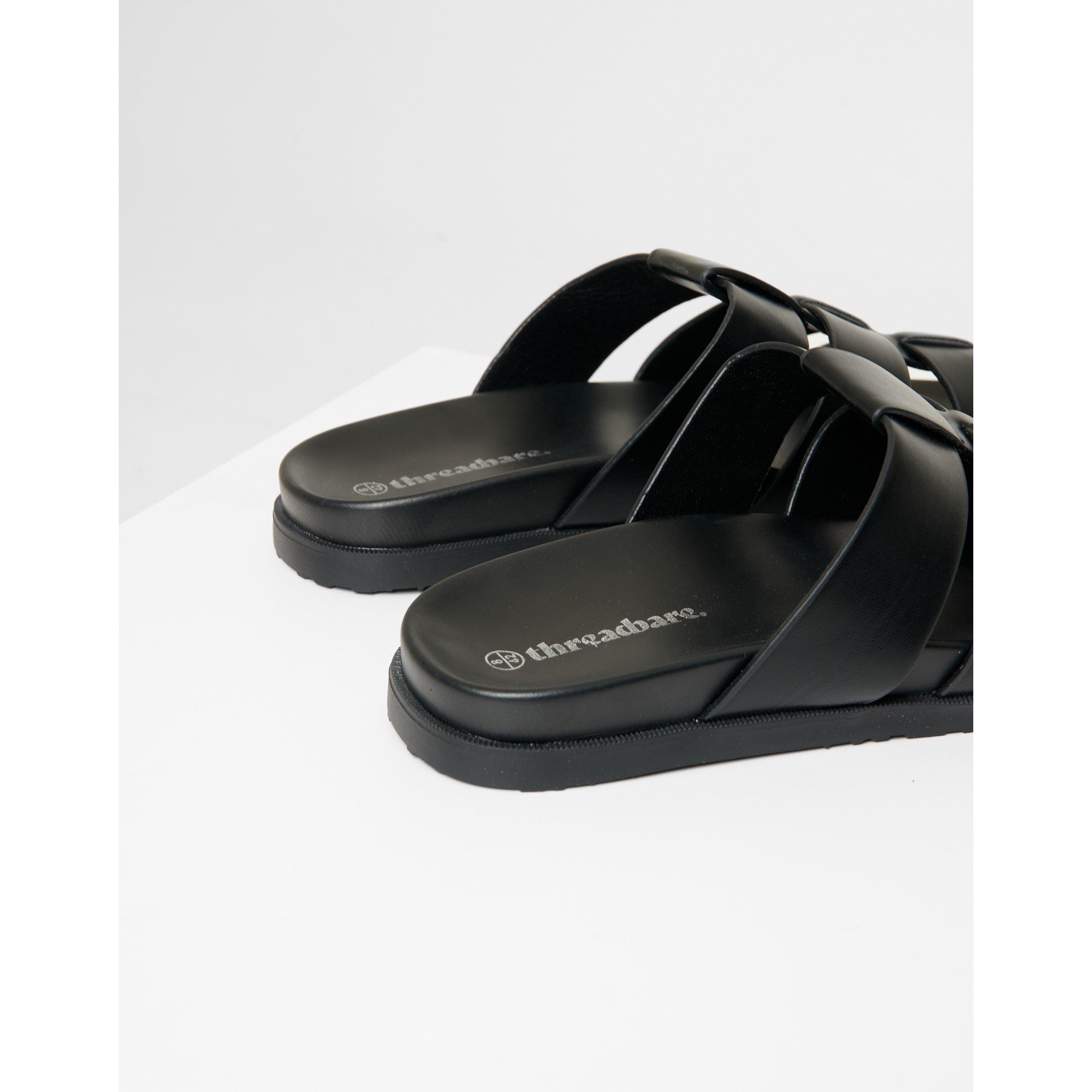 Black - Threadbare - Abel Flat Sandals - 4