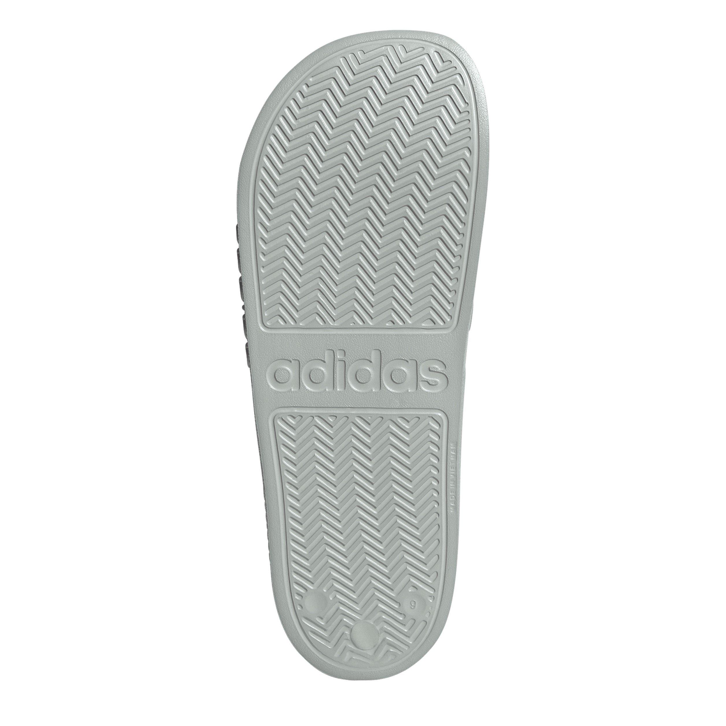 Srebro/Gry/Plava - adidas - Adults Adilette Shower Pool Sliders - 6