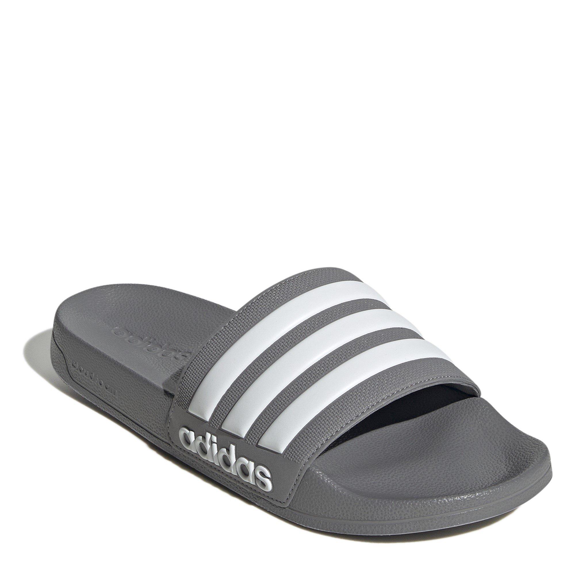 Grey/White - adidas - Adilette Shower Slides Unisex - 3
