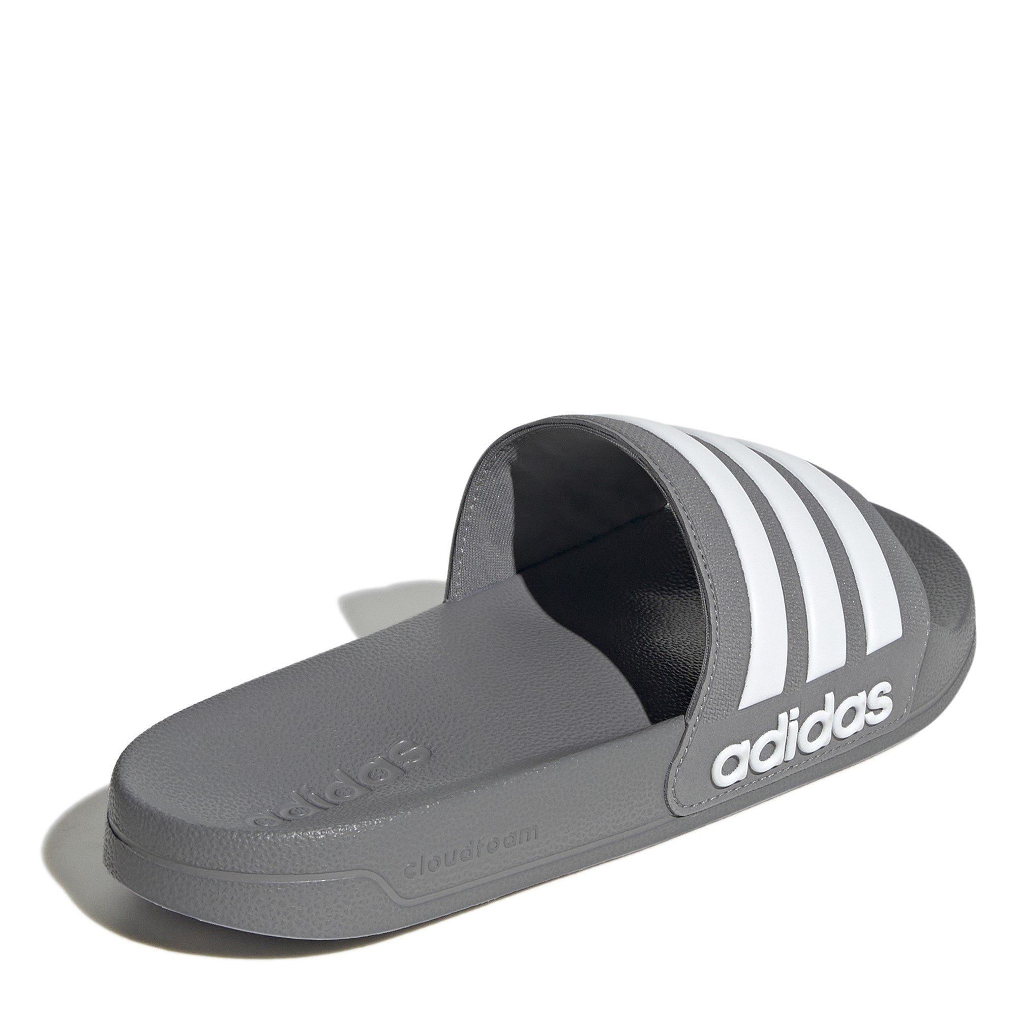 Grey/White - adidas - Adilette Shower Slides Unisex - 4