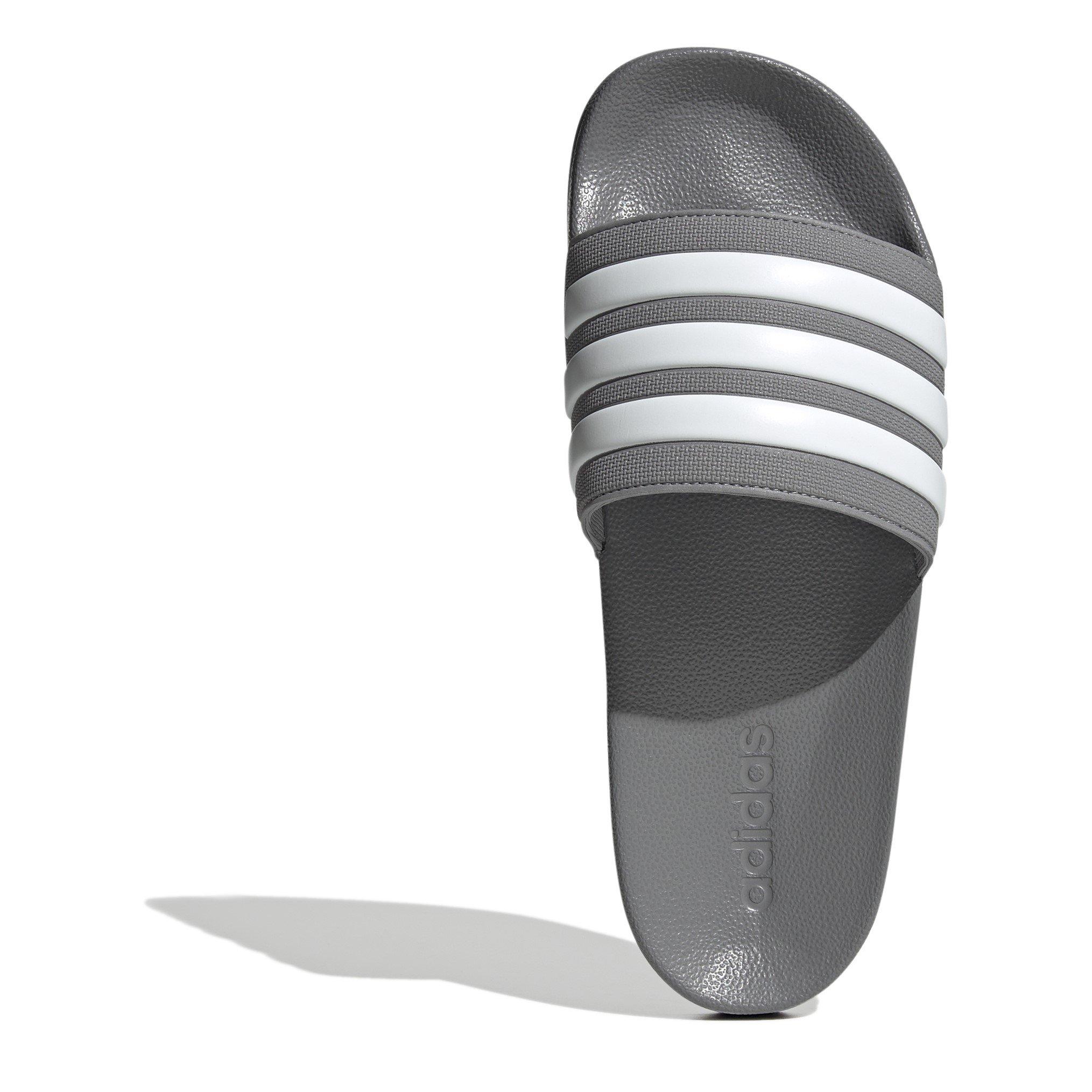 Grey/White - adidas - Adilette Shower Slides Unisex - 5