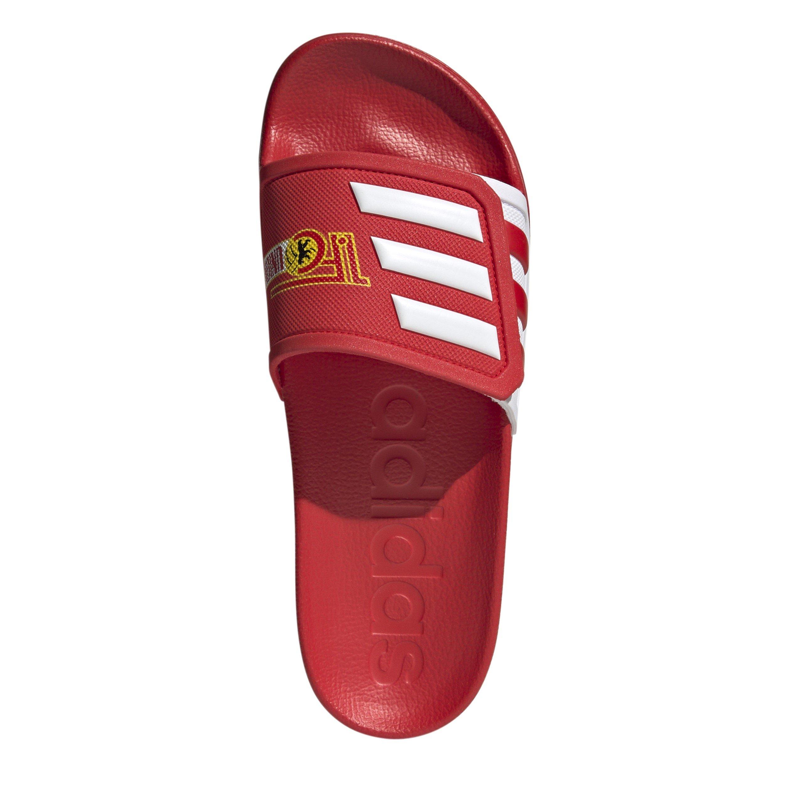Levendig Rood/Wit - adidas - Adults Adilette TND Cloudfoam Quick-Drying Pool Sliders - 5
