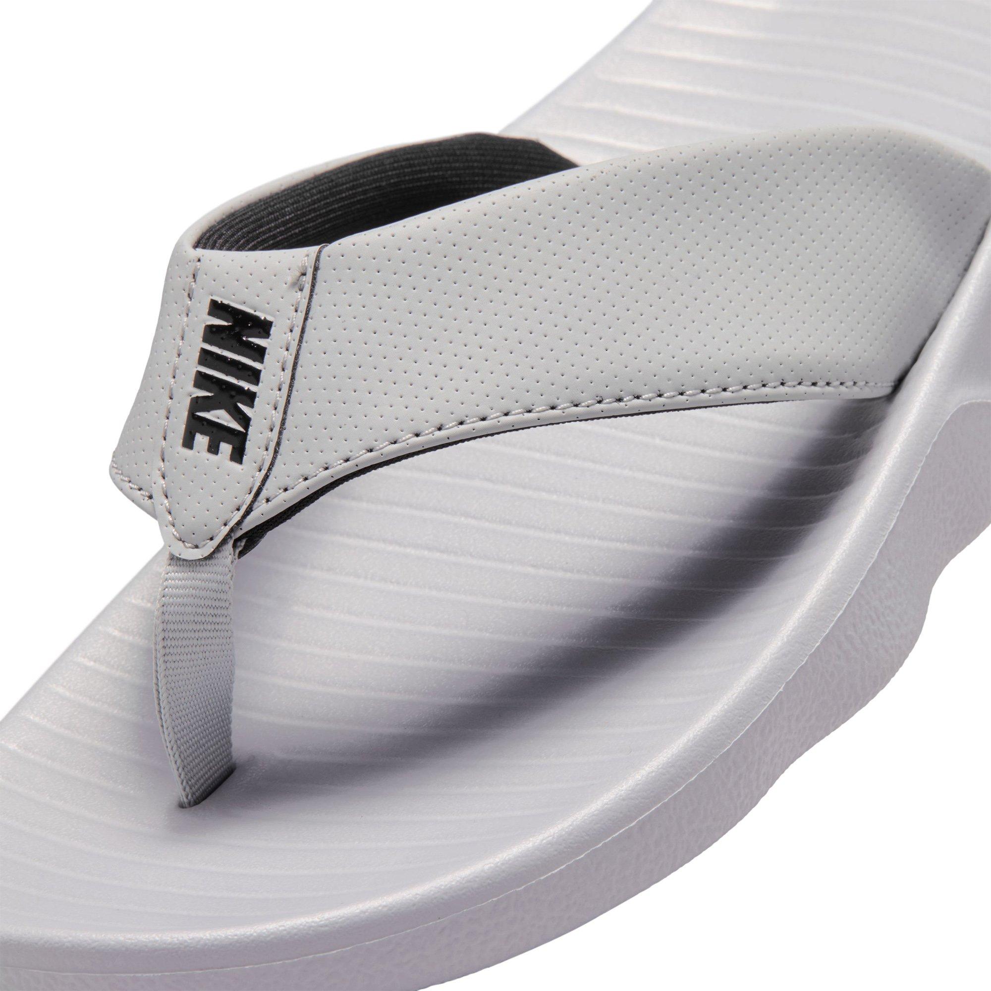Smoke Grey/Blk - Nike - Men's Marina Flip Flops - 6