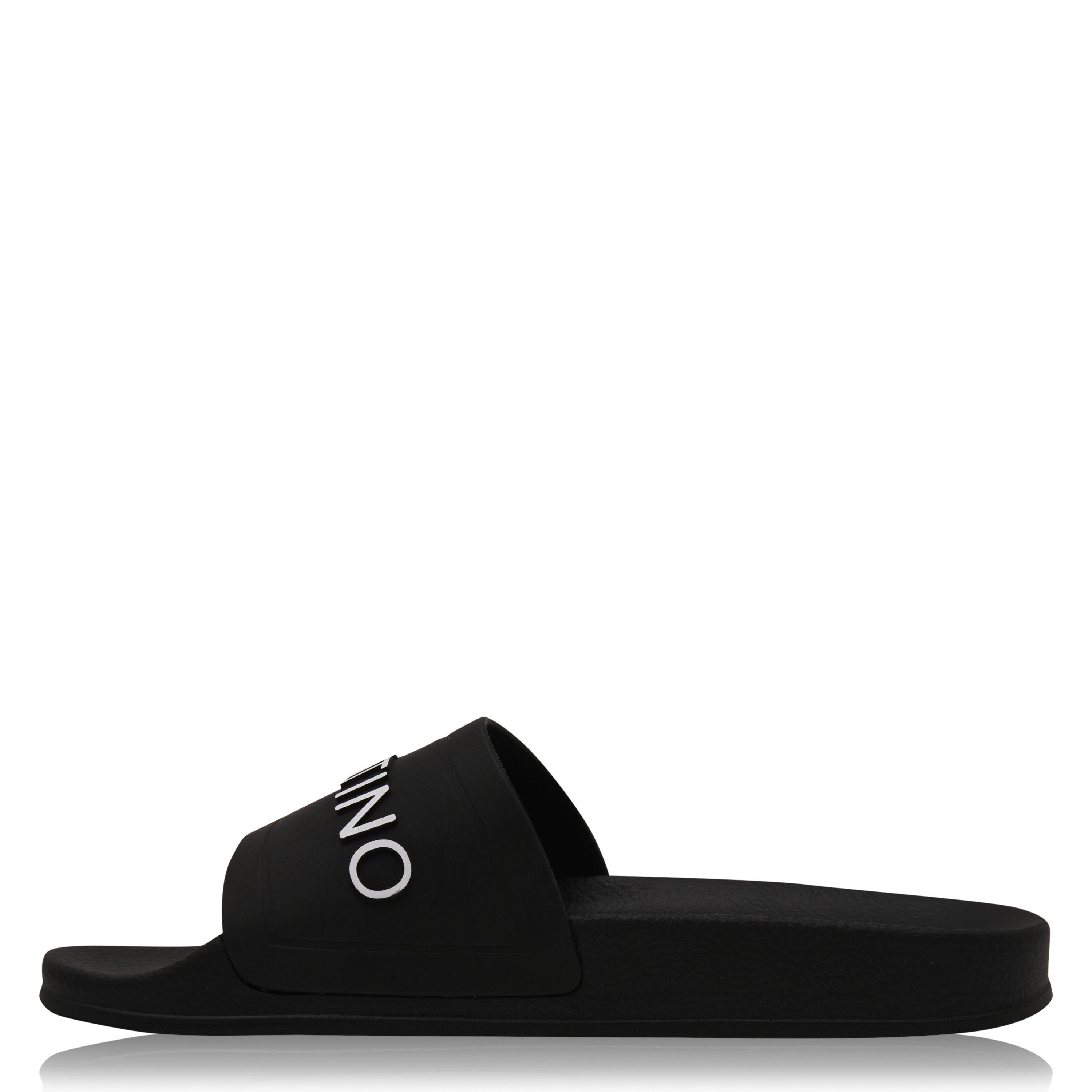550 Black - Valentino - Logo Rubber Sliders - 3