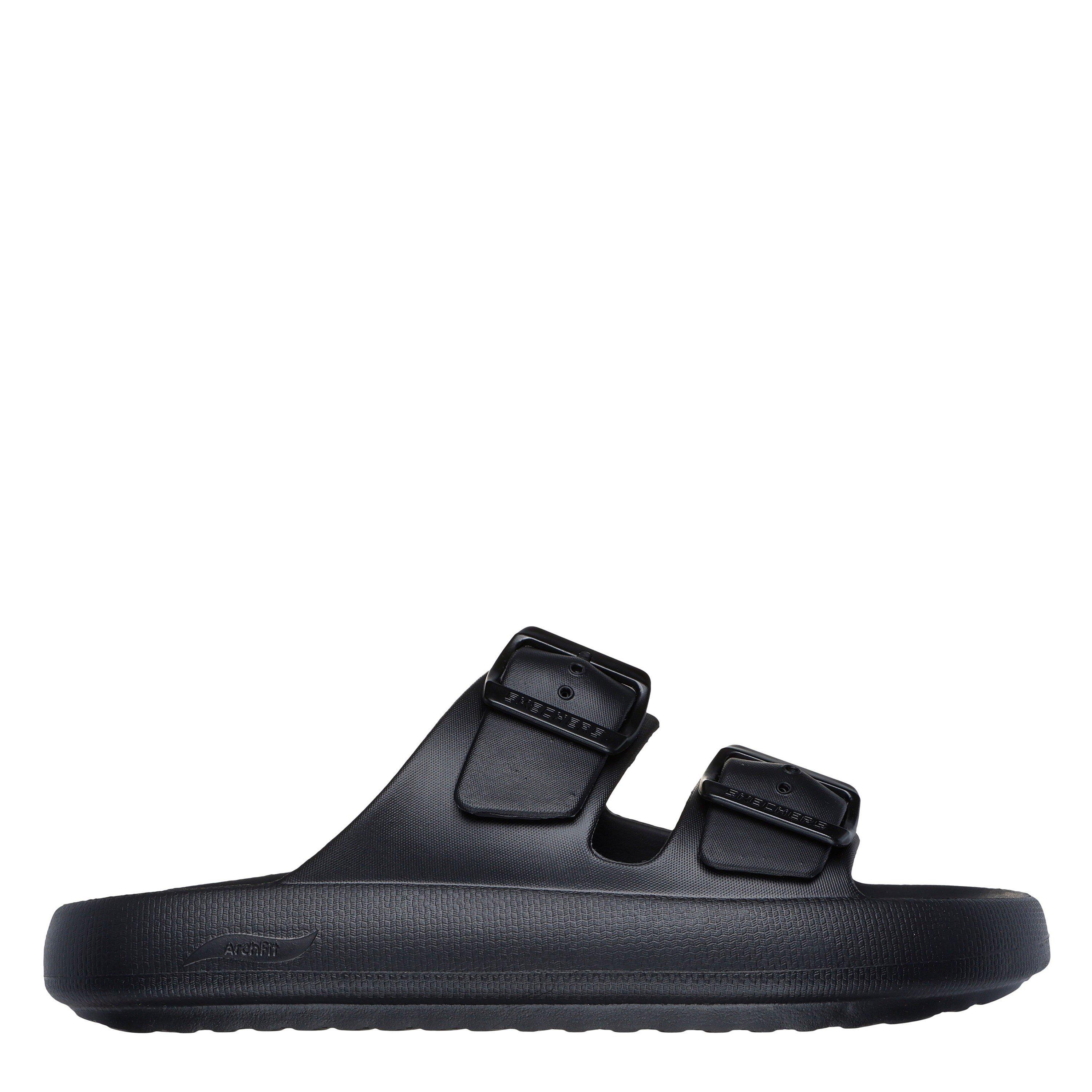 Skechers Men's Arch Fit Horizon - Heatwave Flat Sandals - Black - 8 (42)