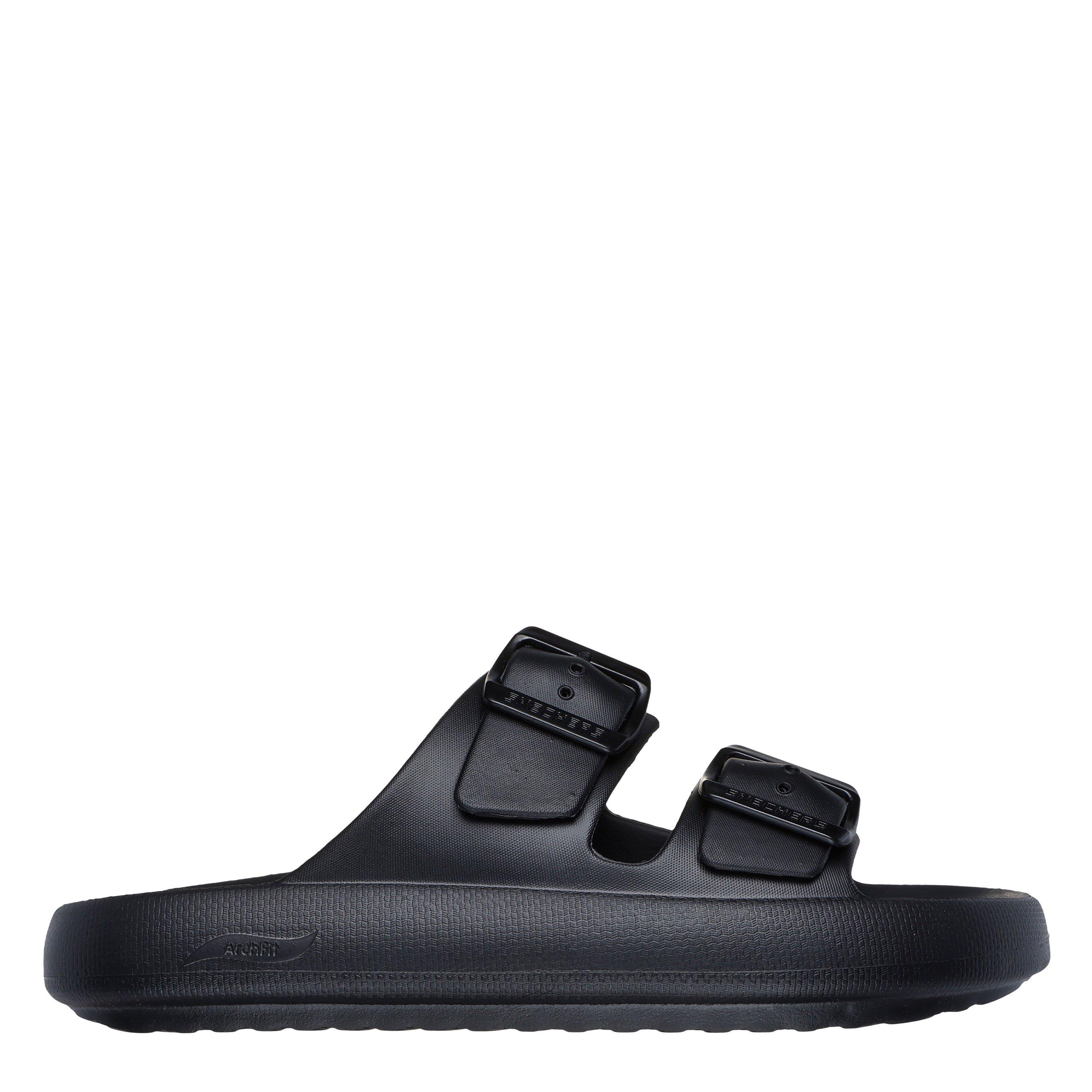 Black - Skechers - Arch Fit Horizon - Heatwave Flat Sandals Mens - 3