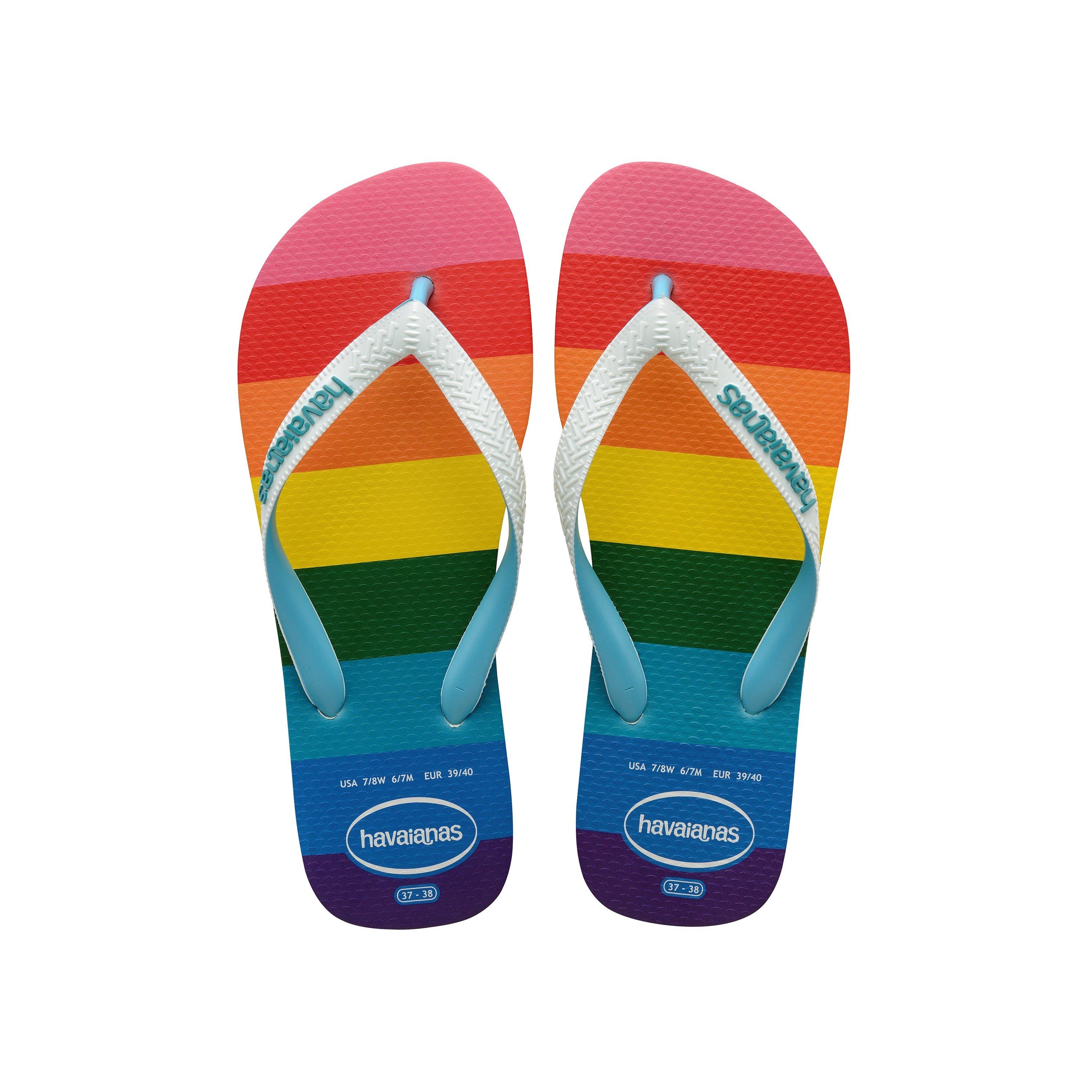 Grey/Dark/Red - Havaianas - Hav. Top Pride Allover Blue 43/44 Flip Flops Unisex Adults - 3