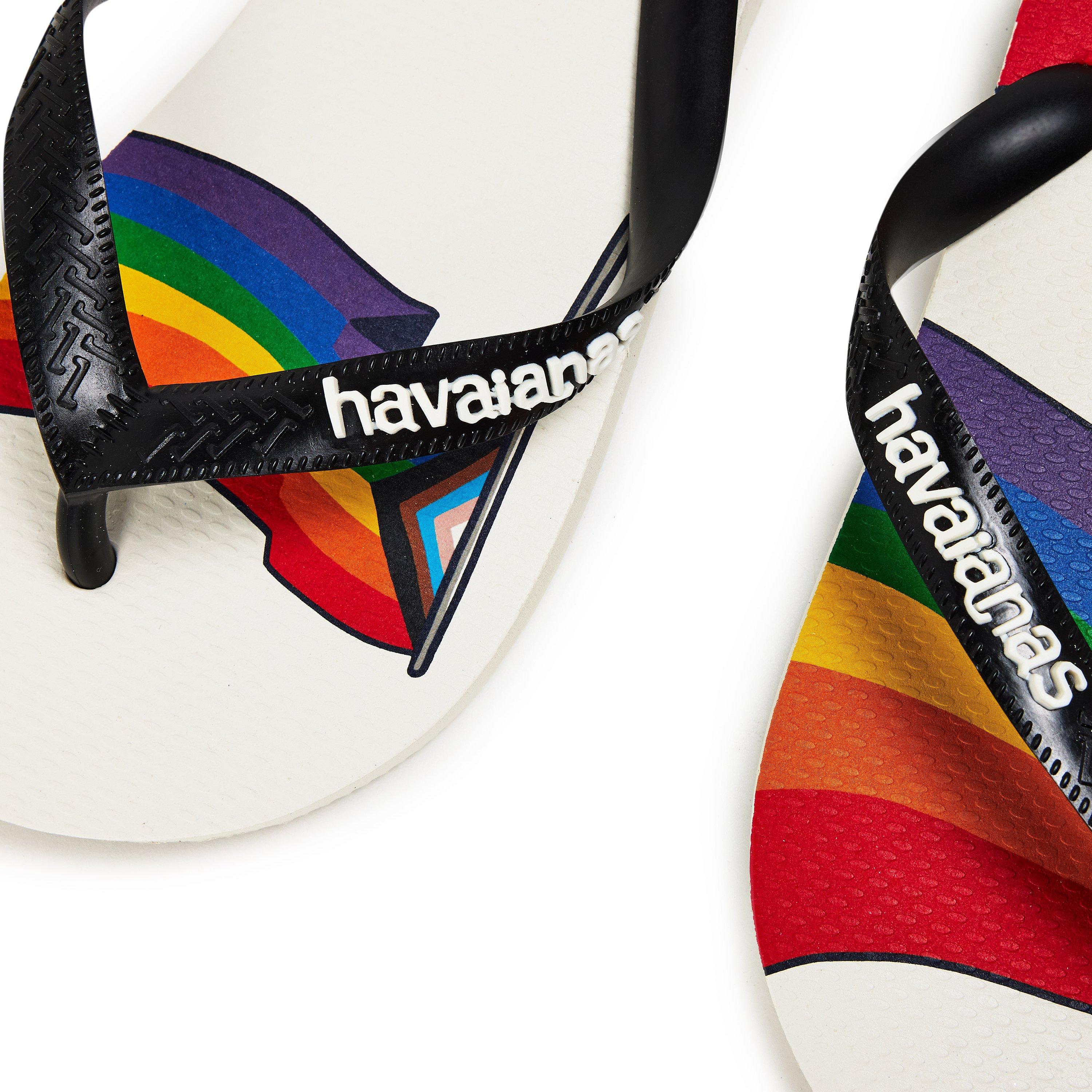 Grey/Dark/Red - Havaianas - Hav. Top Pride White/Black 43/44 Flip Flops Unisex Adults - 3