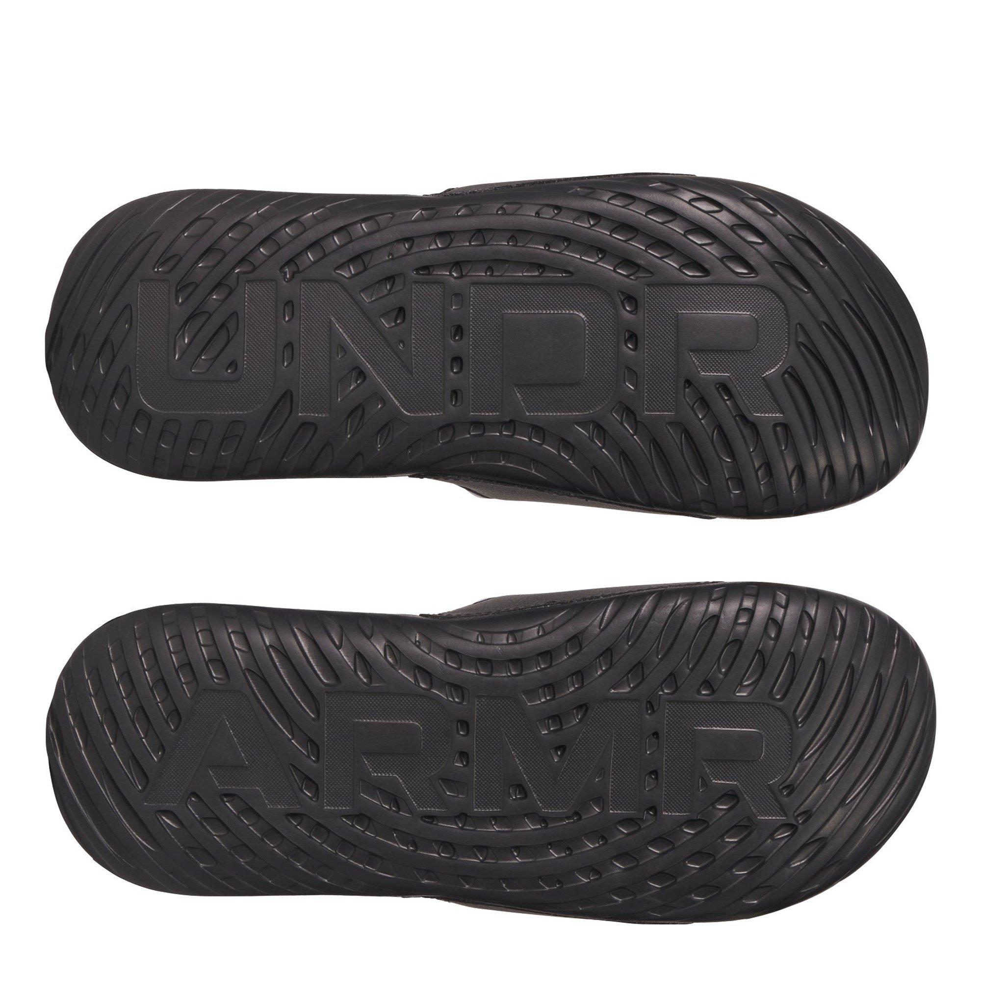 Black/Blk/White - Under Armour - Under Ignite Select Adults Slide Sandals - 3