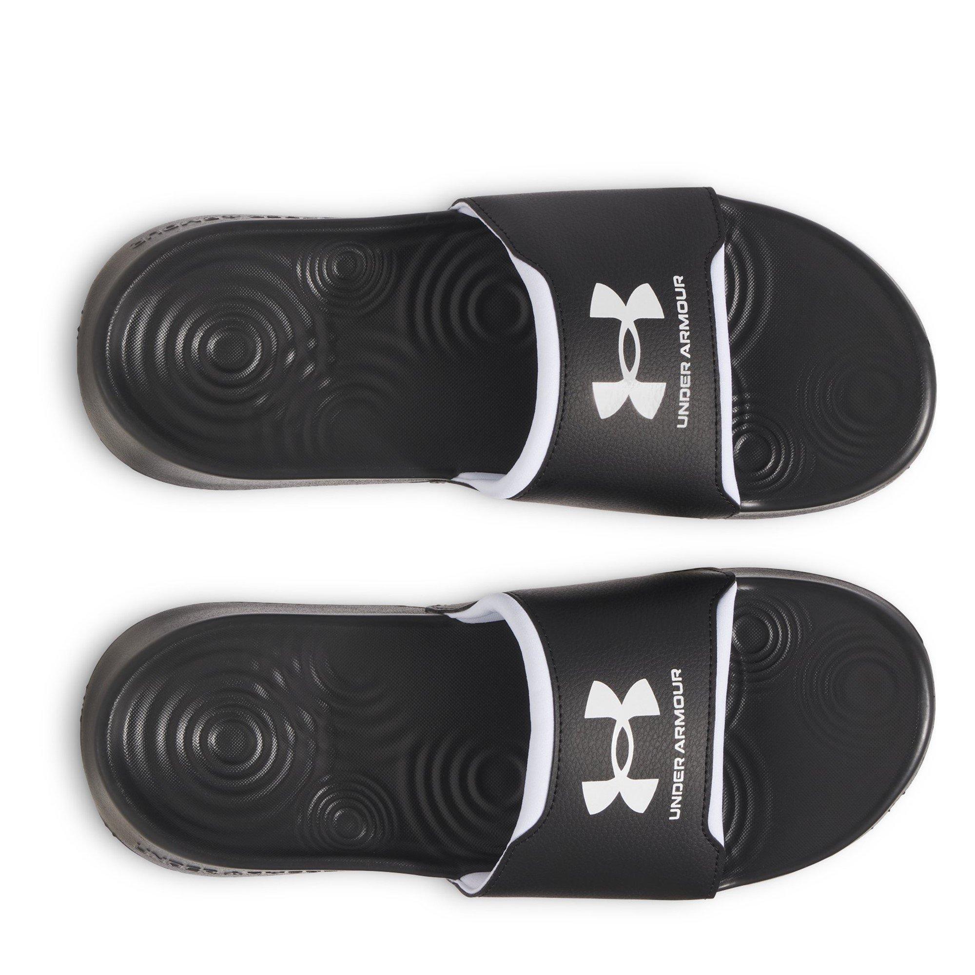 Black/Blk/White - Under Armour - Under Ignite Select Adults Slide Sandals - 4