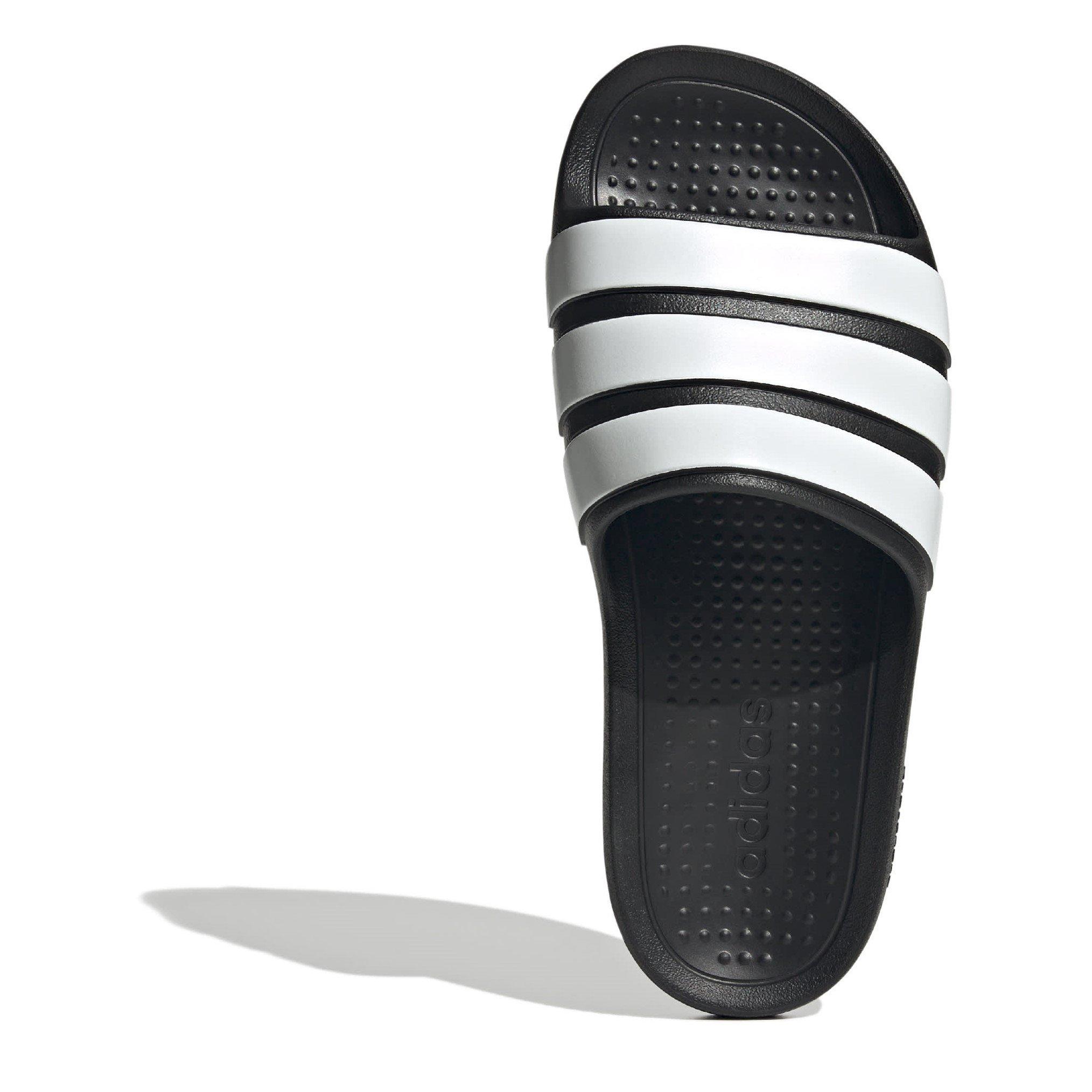 Black/White/Blk - adidas - Adilette Flow Mens Slide Sandals - 6