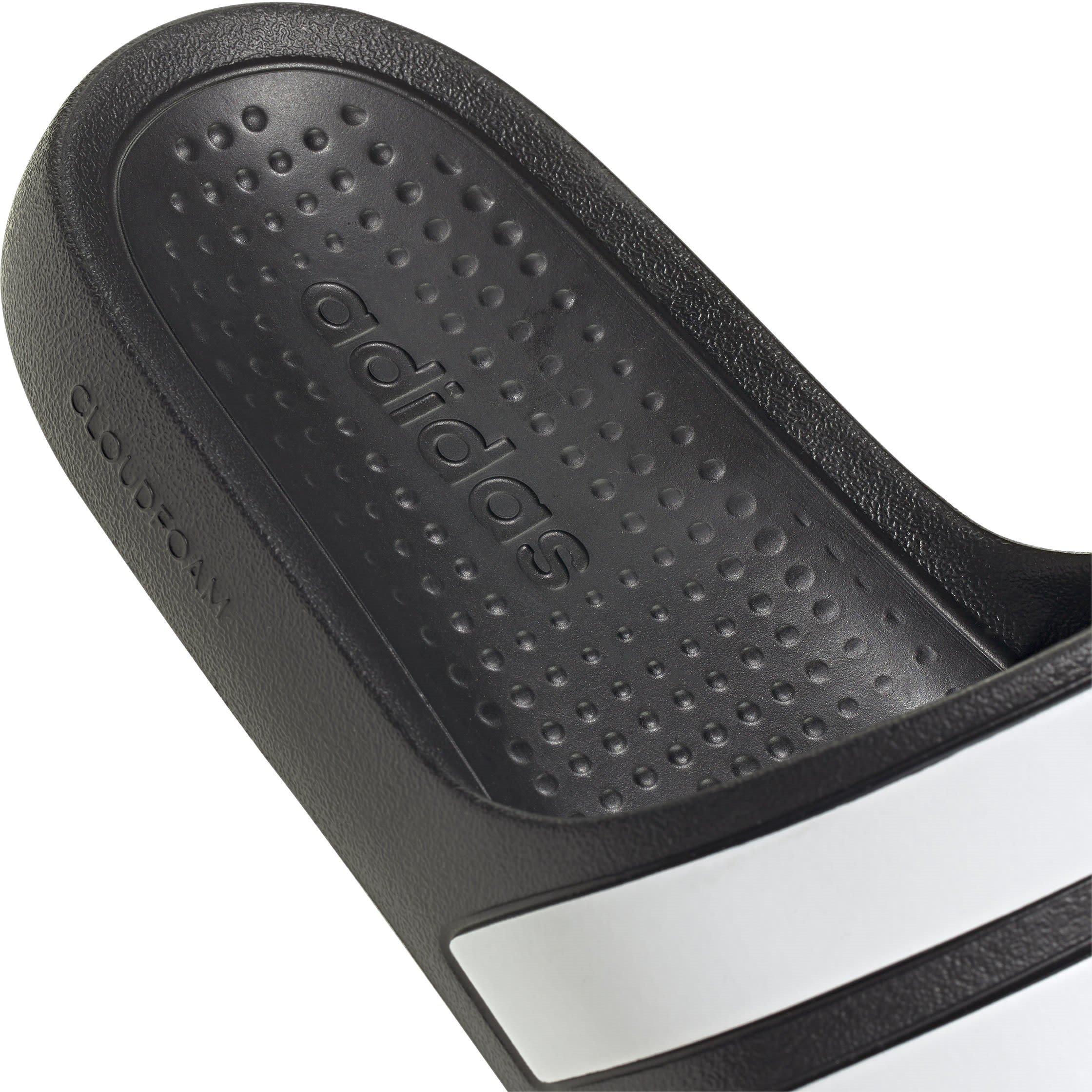 Black/White/Blk - adidas - Adilette Flow Mens Slide Sandals - 8