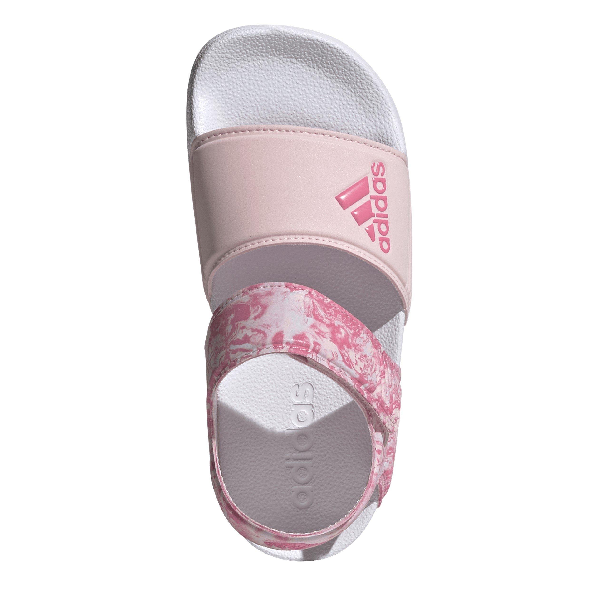Clear Pink/Wht - adidas - Adilette Sandal K Sliders Unisex Adults - 5