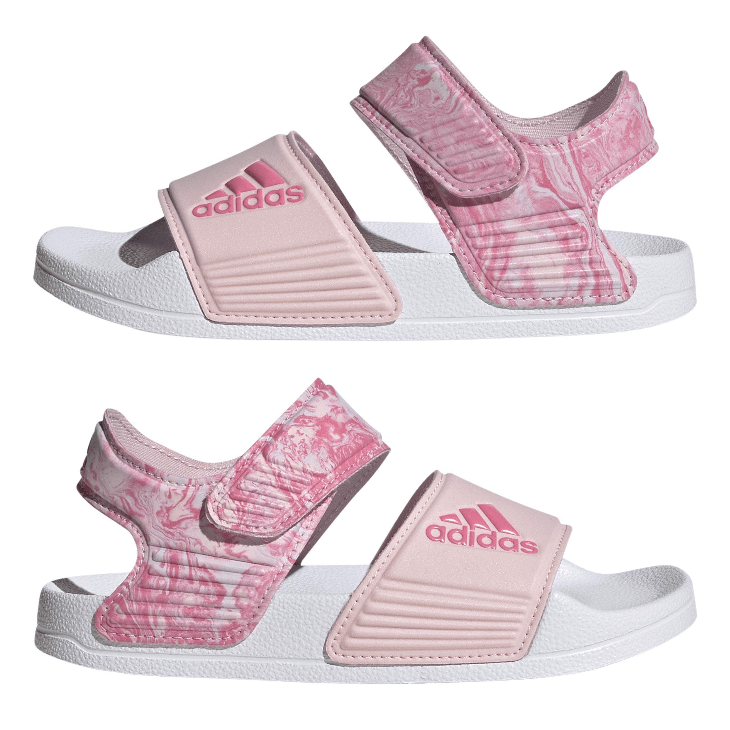 Clear Pink/Wht - adidas - Adilette Sandal K Sliders Unisex Adults - 9