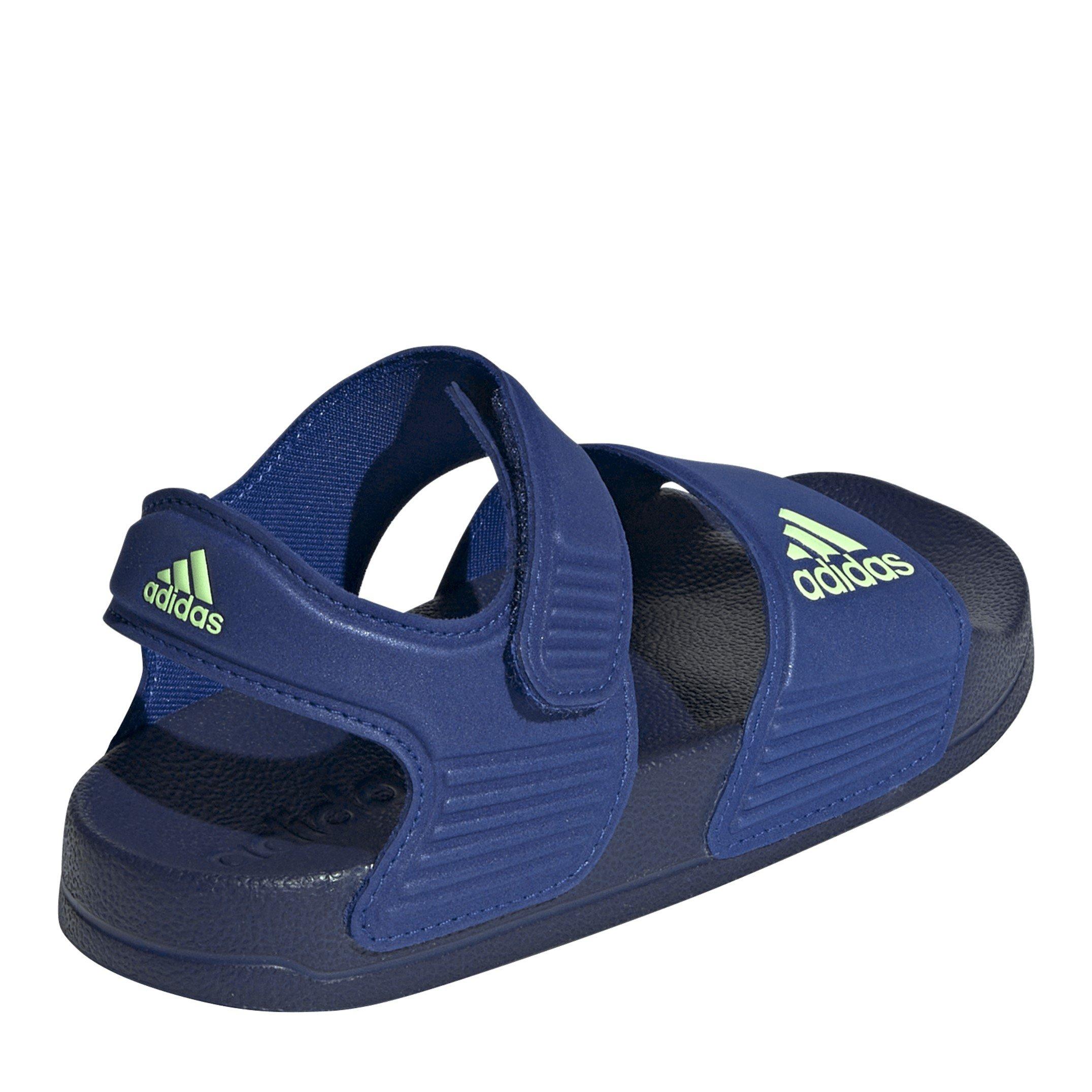 Blue/Grn Spark - adidas - Adilette Sandal K Sliders Unisex Adults - 4
