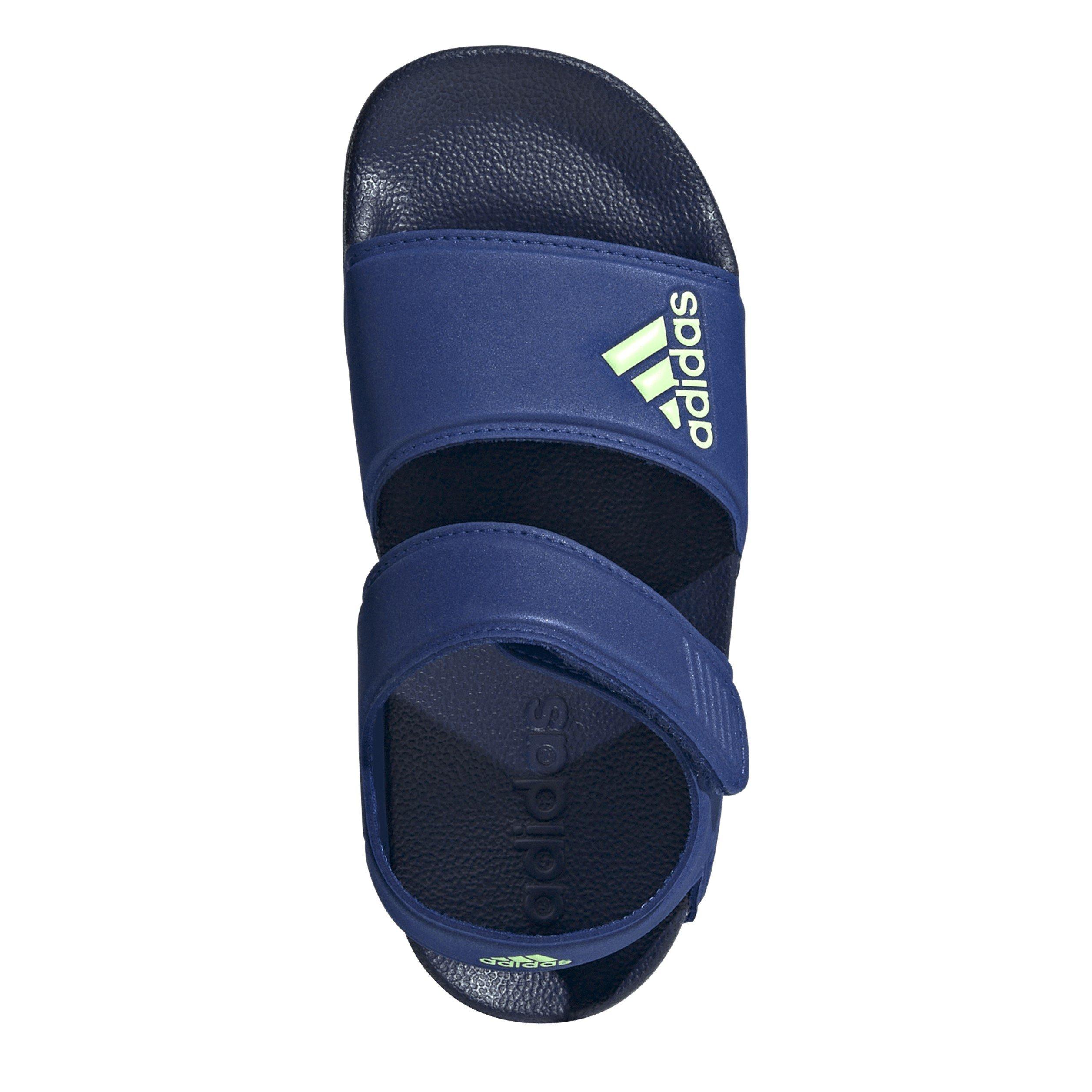 Blue/Grn Spark - adidas - Adilette Sandal K Sliders Unisex Adults - 5