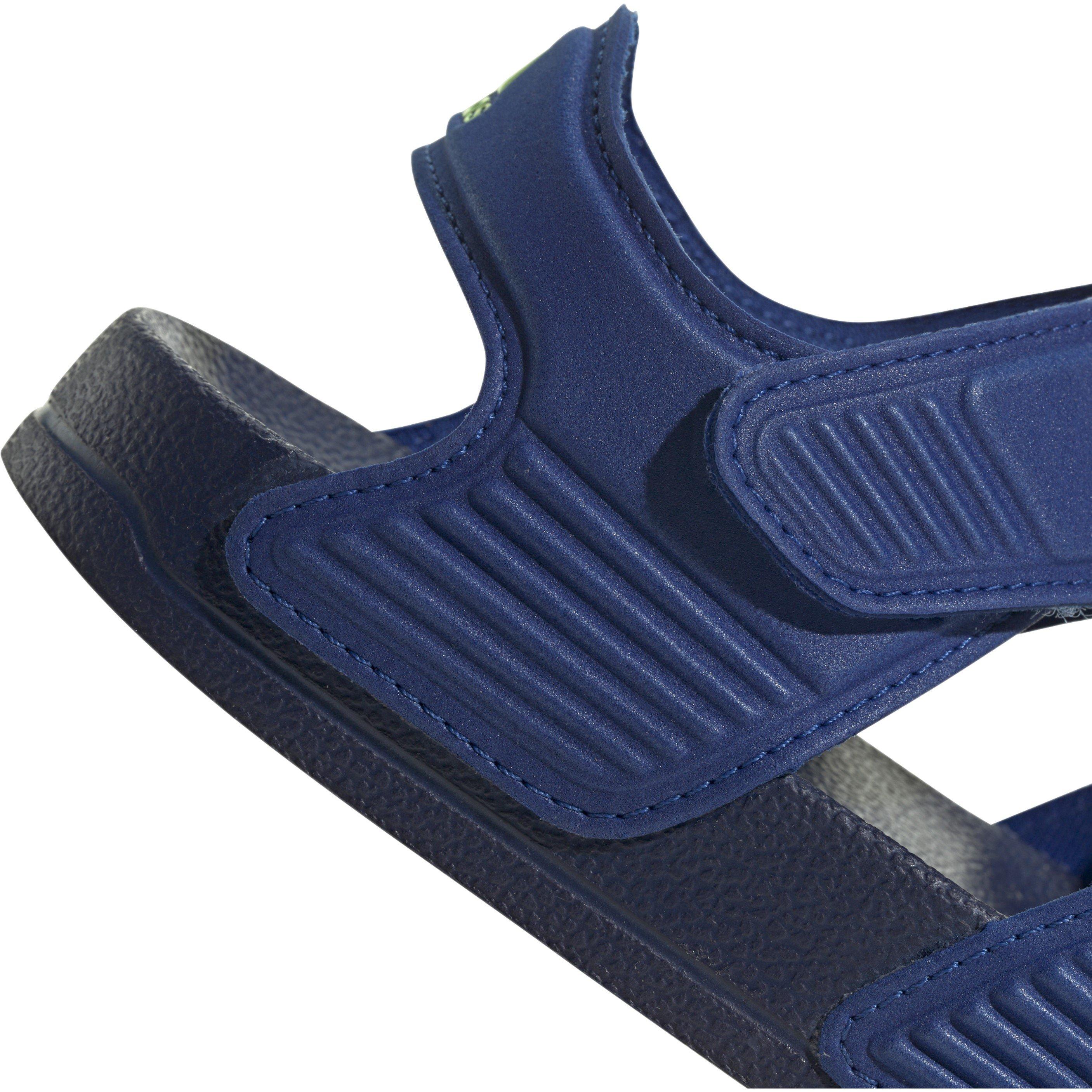 Blue/Grn Spark - adidas - Adilette Sandal K Sliders Unisex Adults - 8