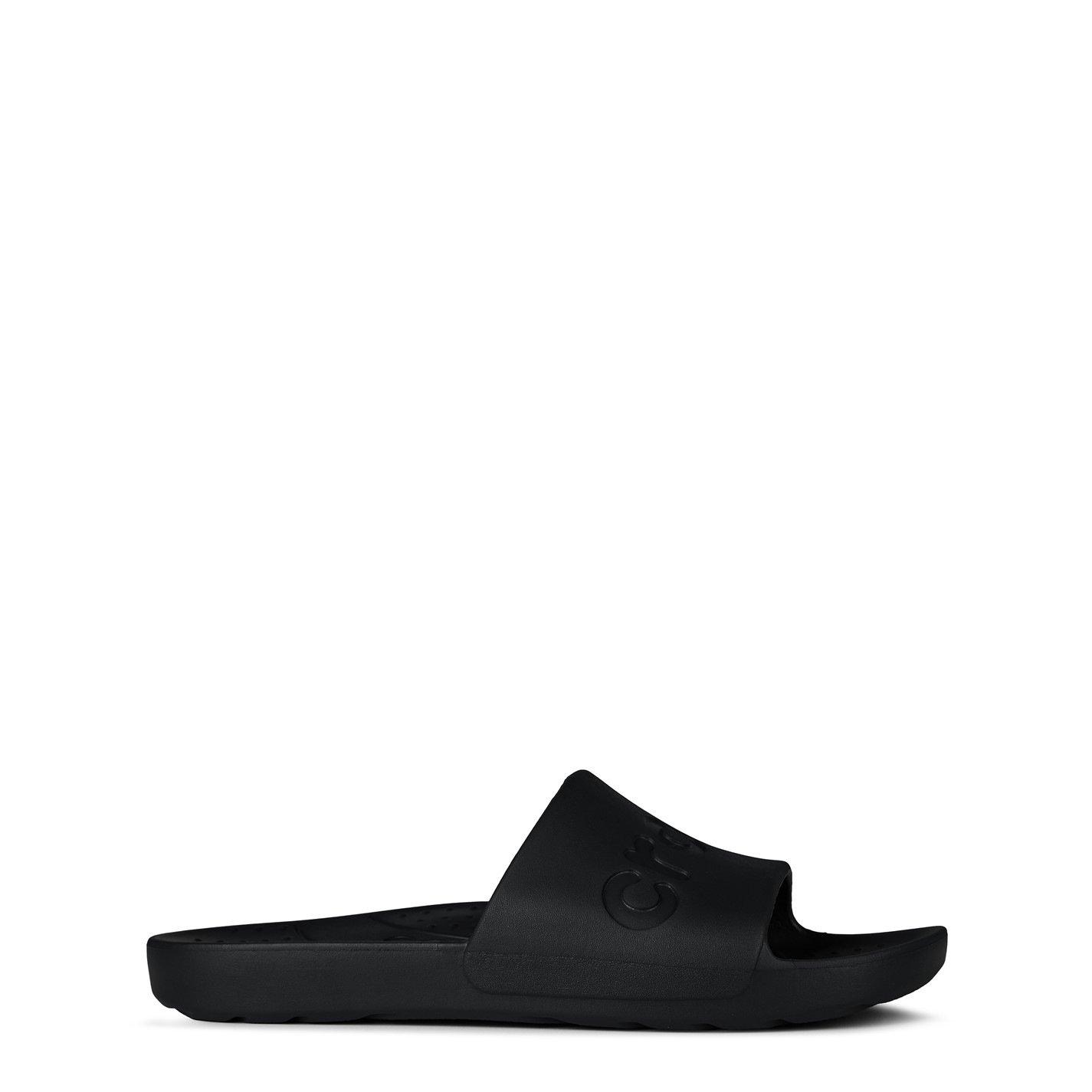 Black - Crocs - Unisex Adults Logo Sliders - 1