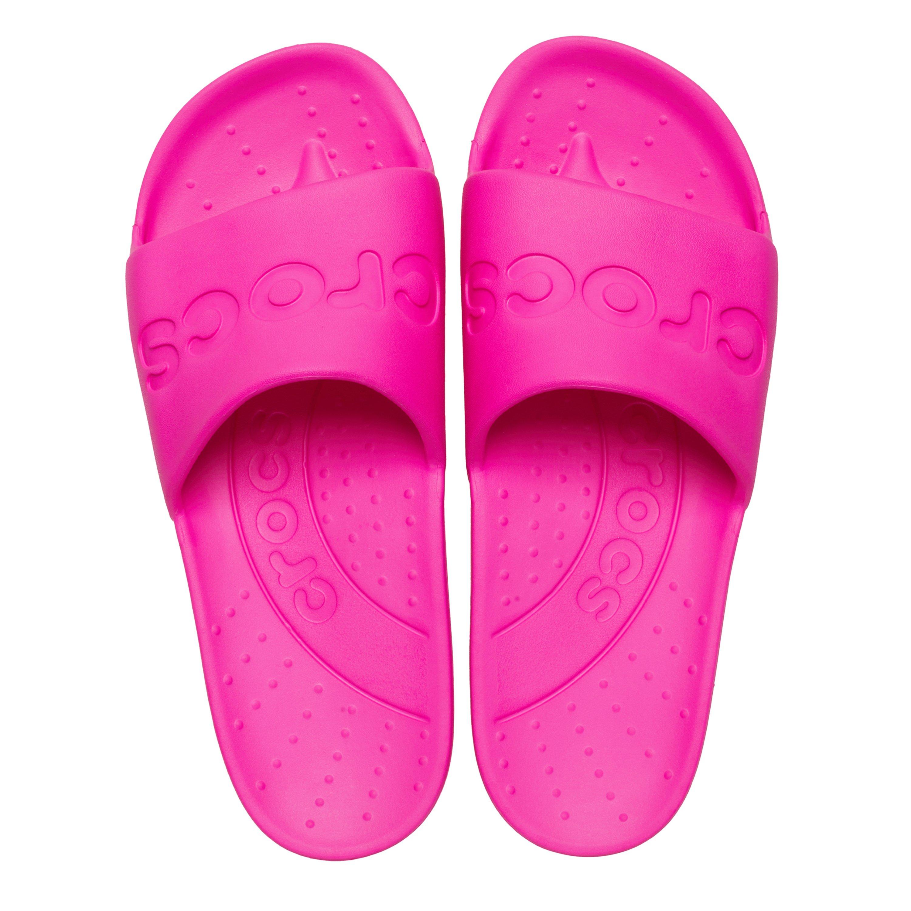 Pink Crush - Crocs - Unisex Adults Logo Sliders - 4