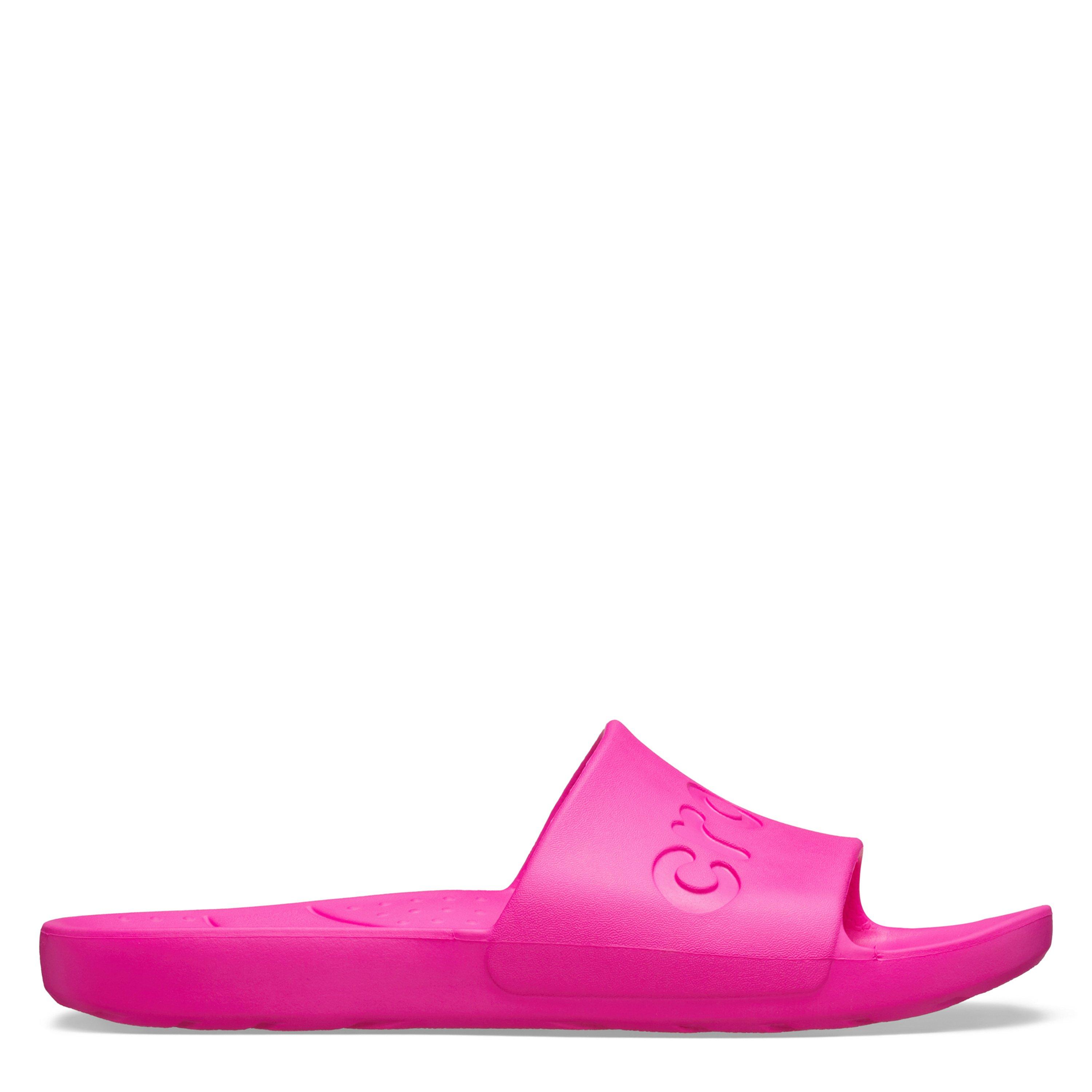 Pink Crush - Crocs - Unisex Adults Logo Sliders - 6