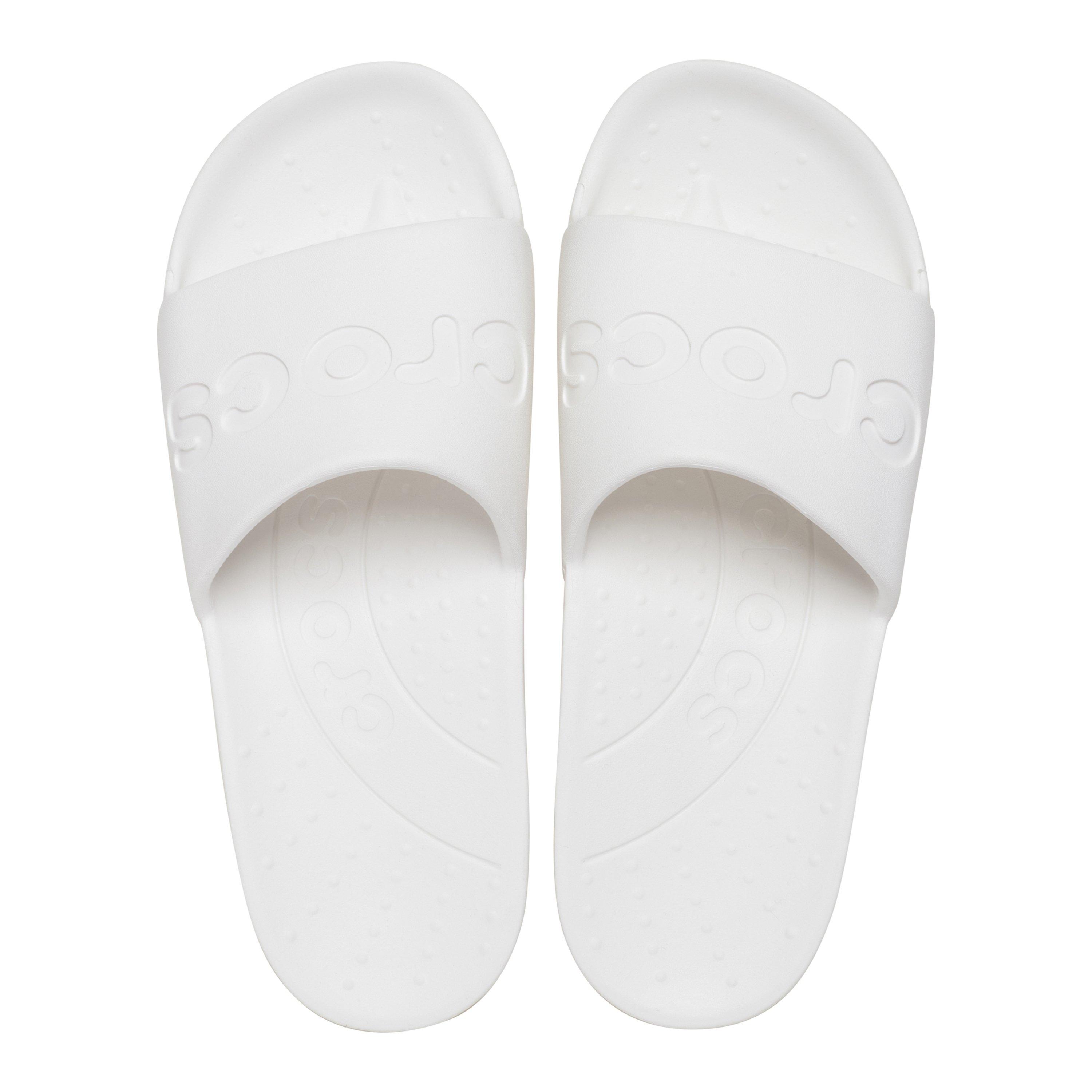 Blanc - Crocs - Unisex Adults Logo Sliders - 4