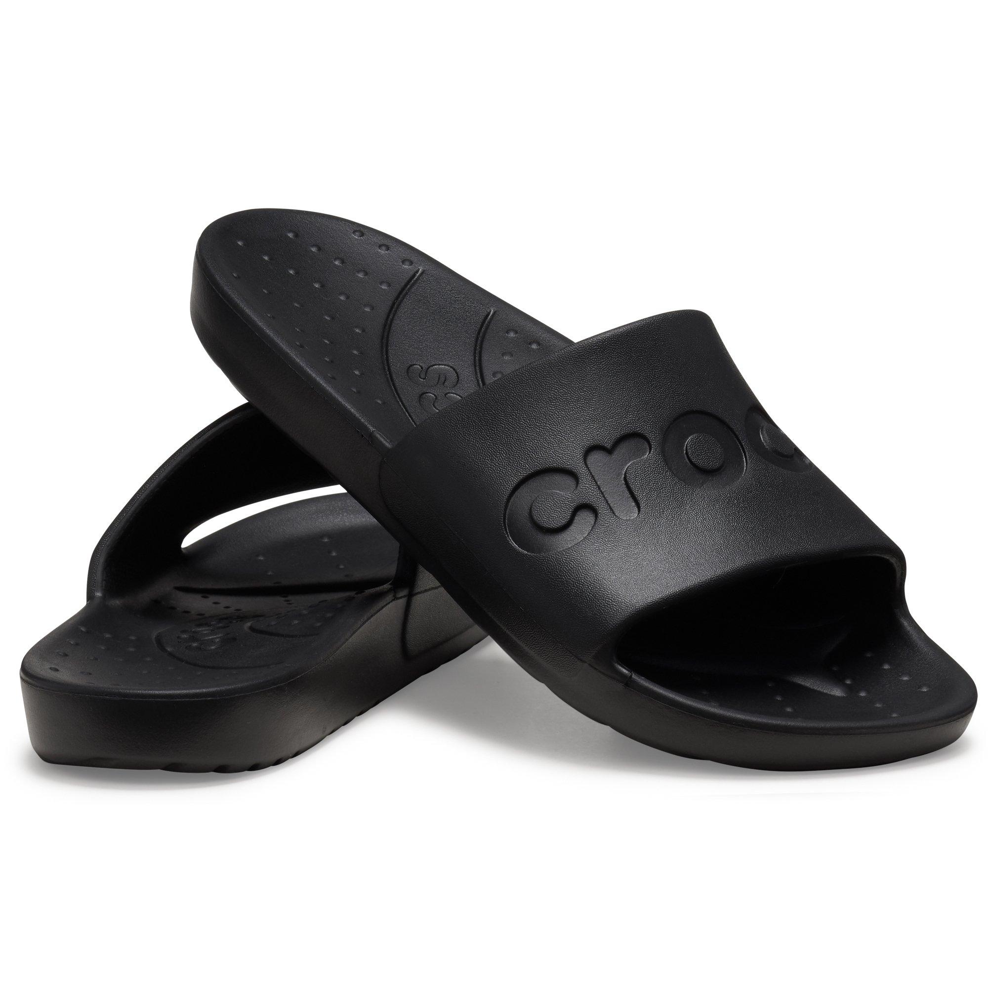 Black - Crocs - Unisex Adults Logo Sliders - 5