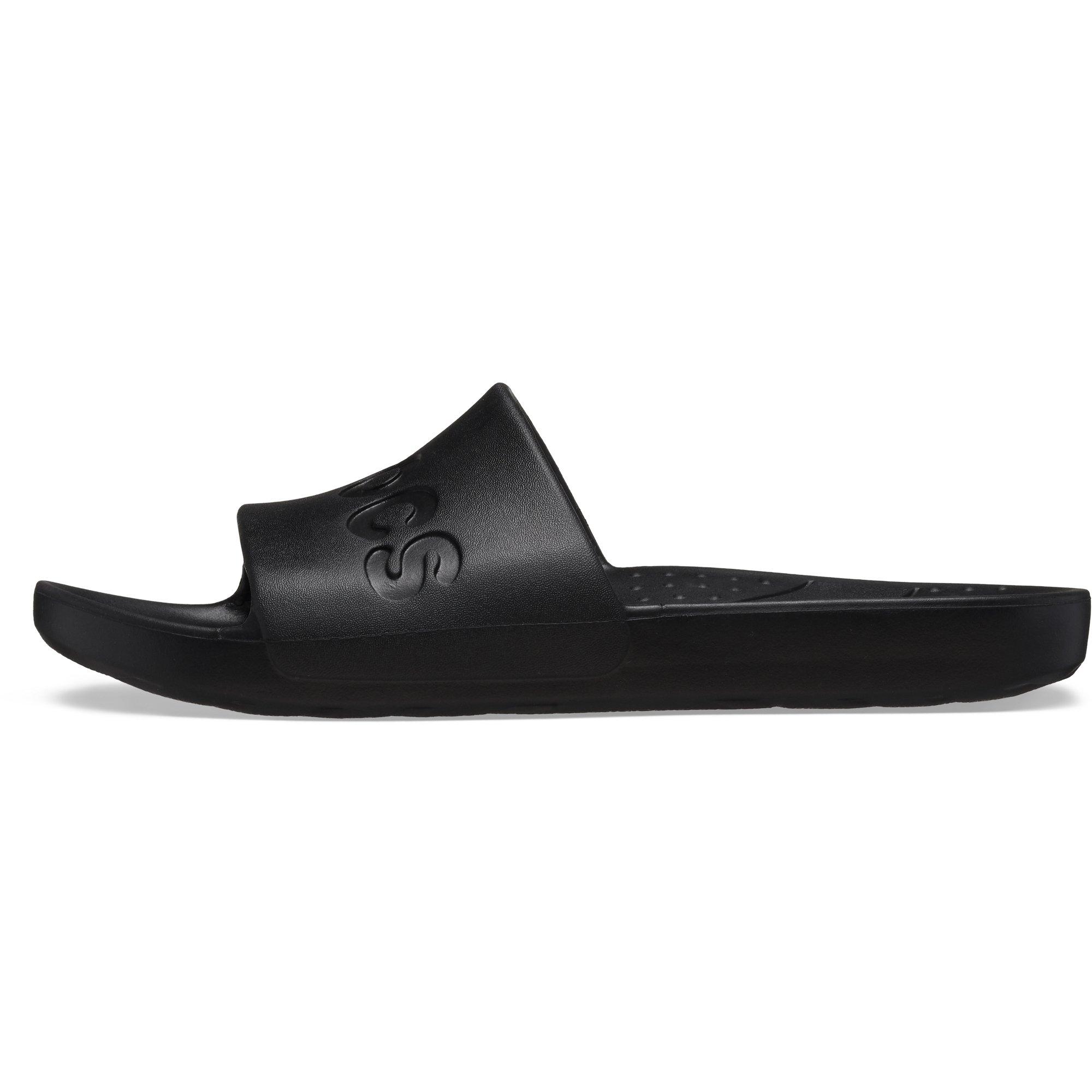 Black - Crocs - Unisex Adults Logo Sliders - 7