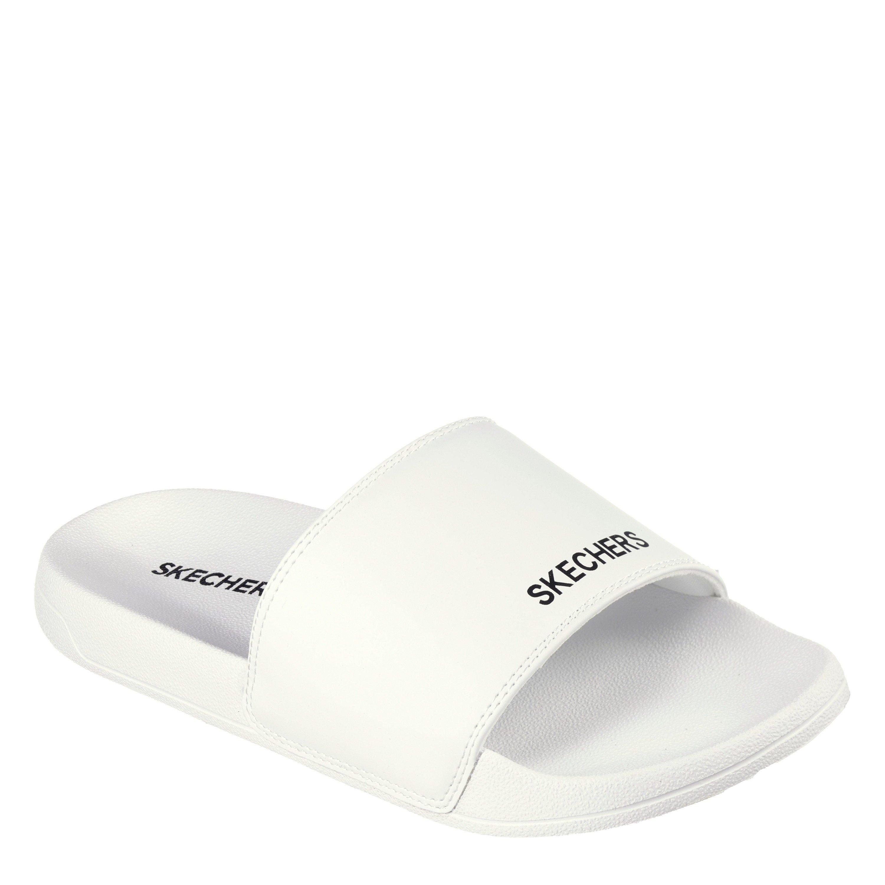 White/Black - Skechers - Men's Pool Sliders