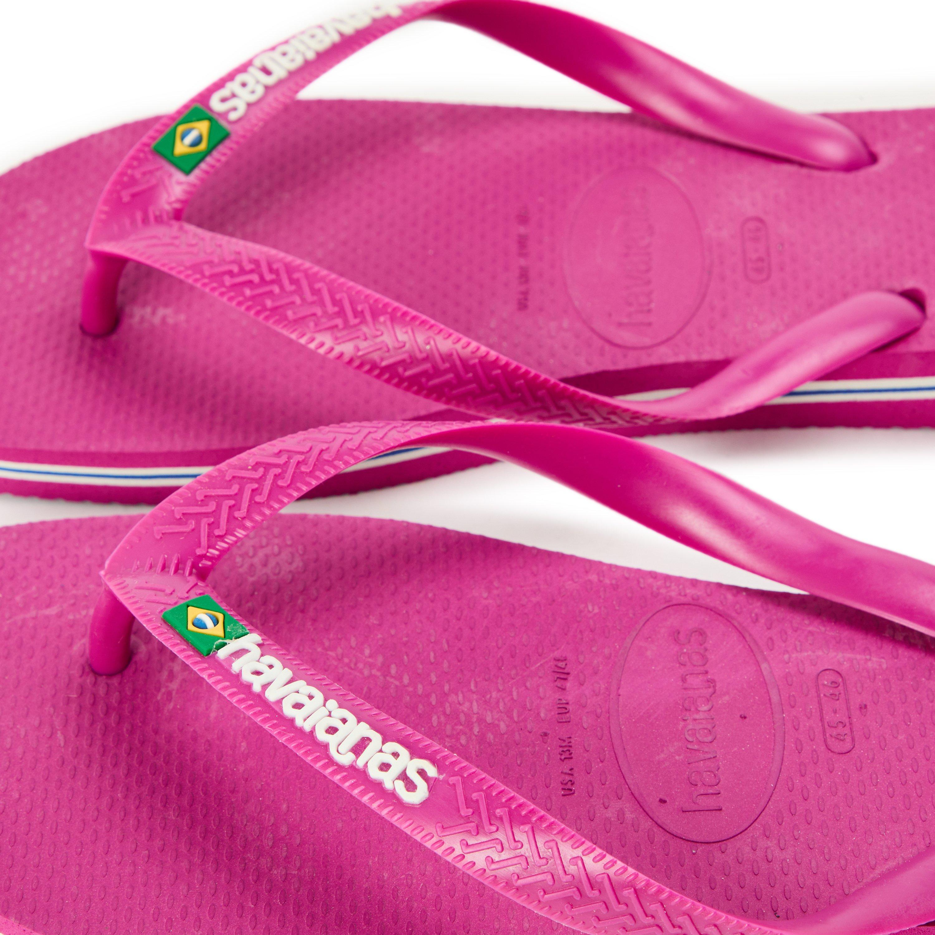 Rose Gum - Havaianas - Men's Hav Brasil Logo Ruby Red Flip Flops - 3