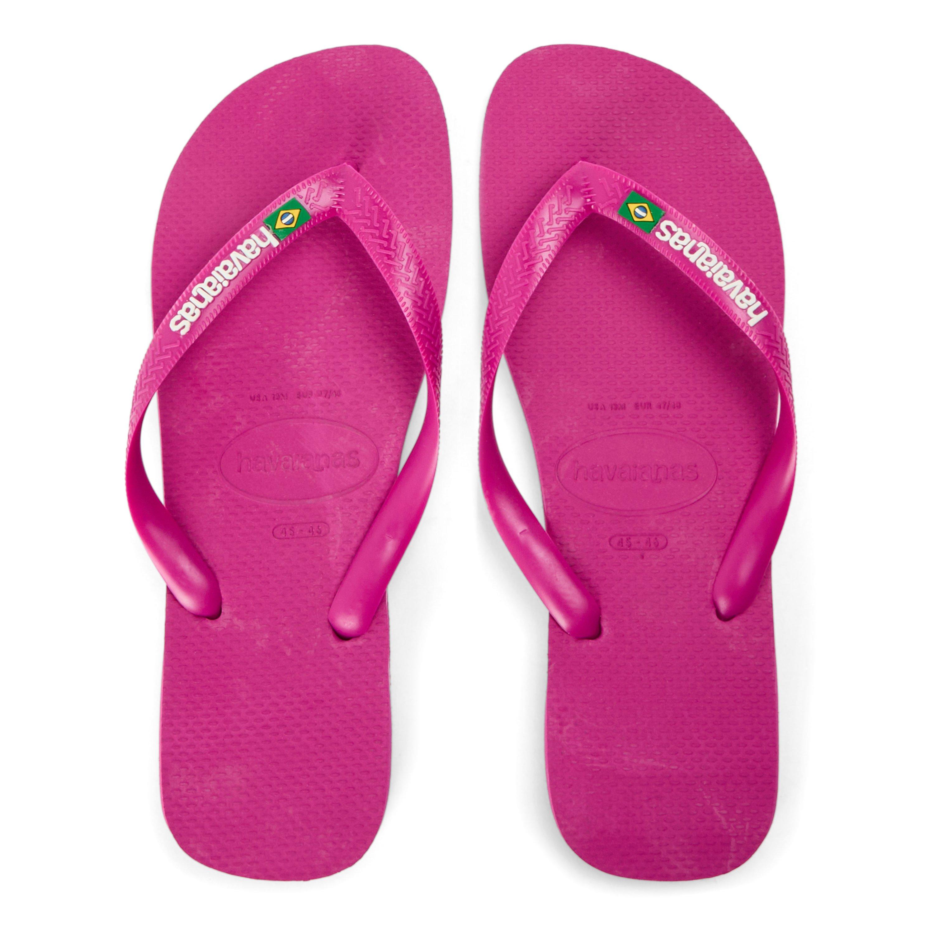 Rose Gum - Havaianas - Men's Hav Brasil Logo Ruby Red Flip Flops - 4